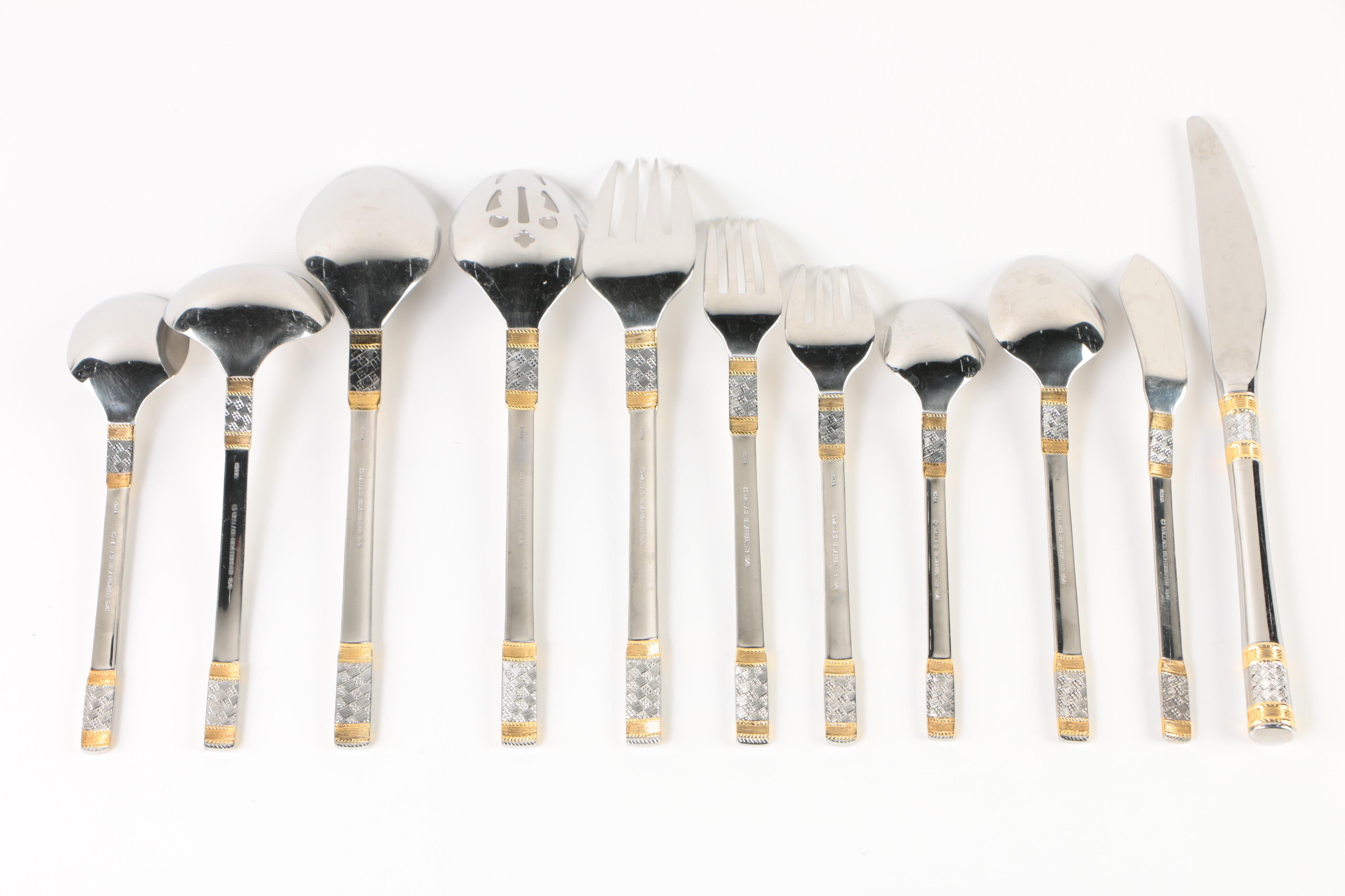 Wallace "Golden Corsica" Stainless Steel Flatware Set