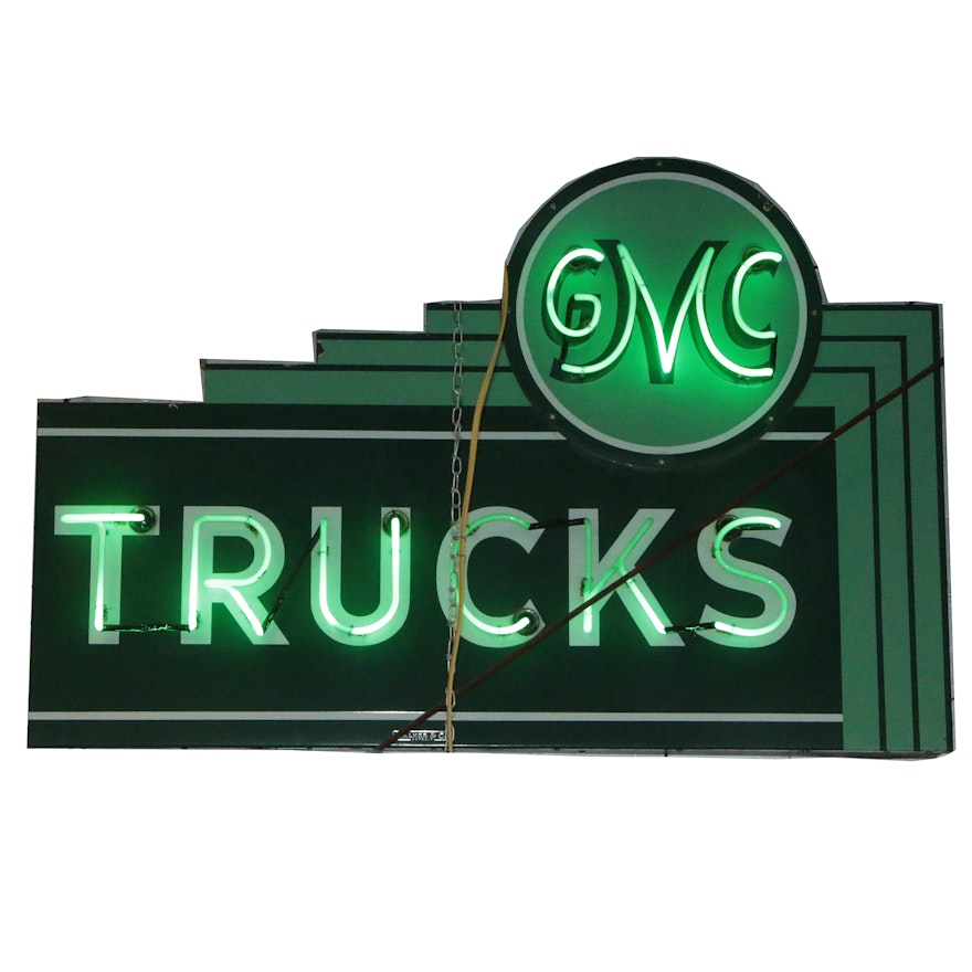 "GMC Trucks" Large Neon Sign