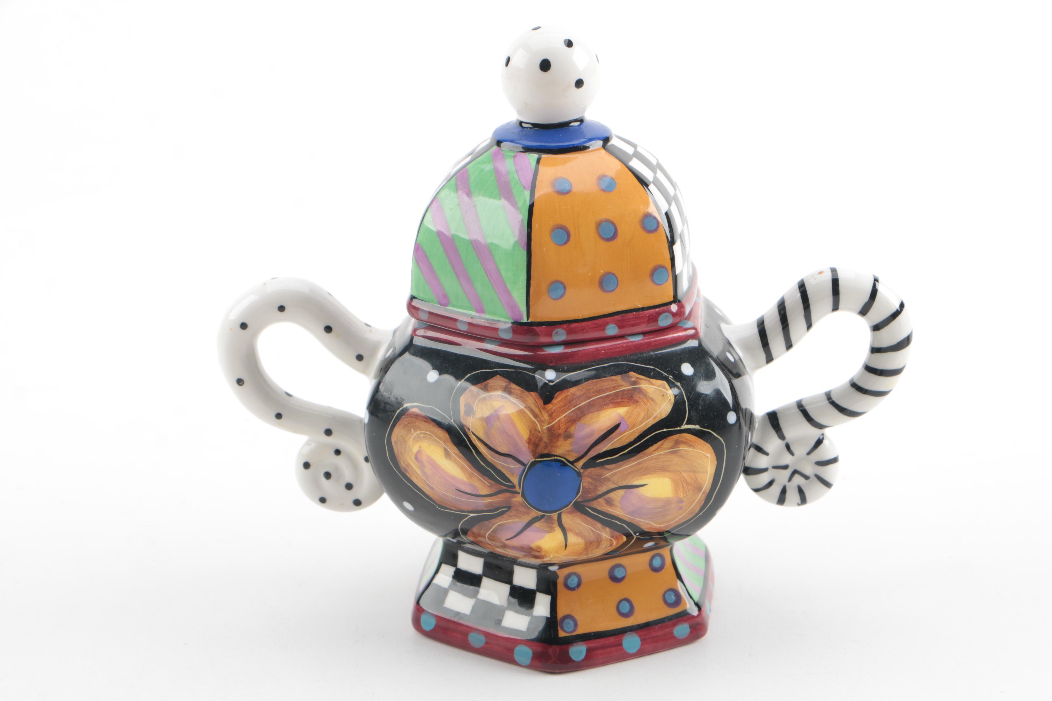 Studio Designworks "Charma" Hand-Painted Creamer and Sugar Bowl