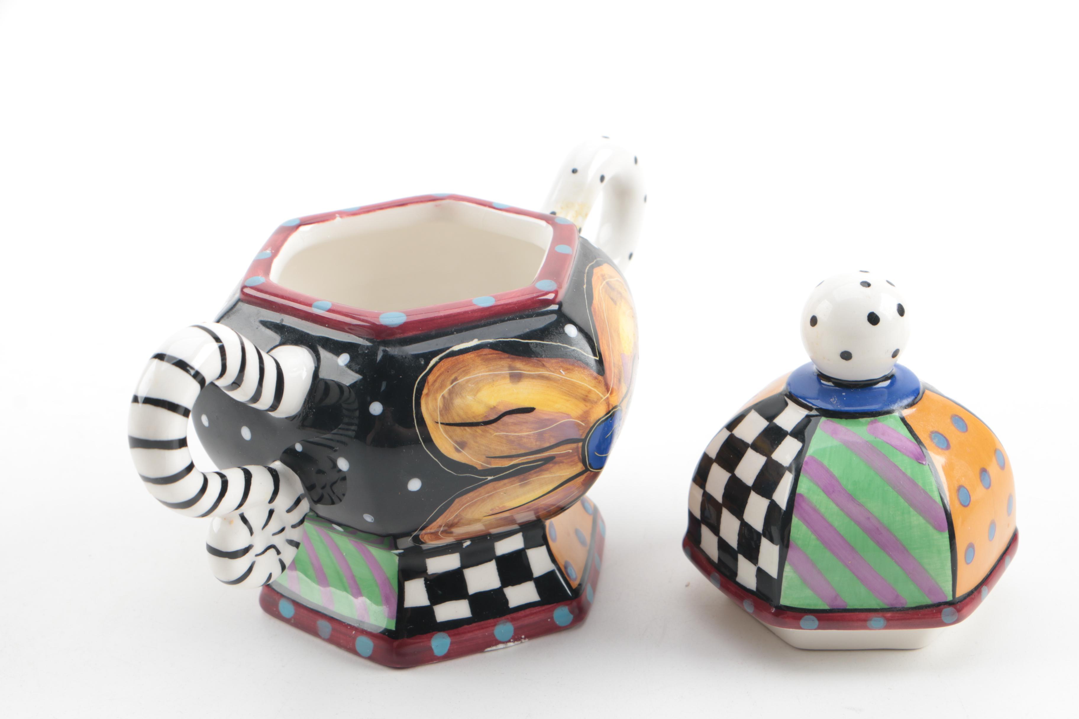Studio Designworks "Charma" Hand-Painted Creamer and Sugar Bowl