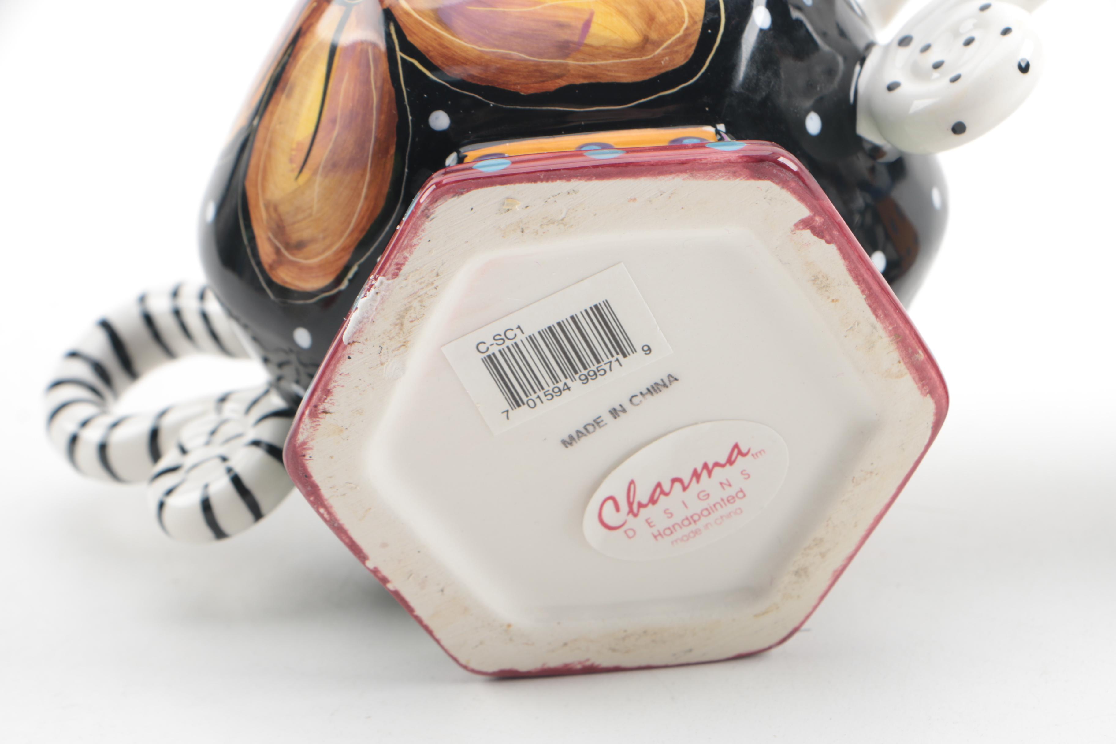 Studio Designworks "Charma" Hand-Painted Creamer and Sugar Bowl