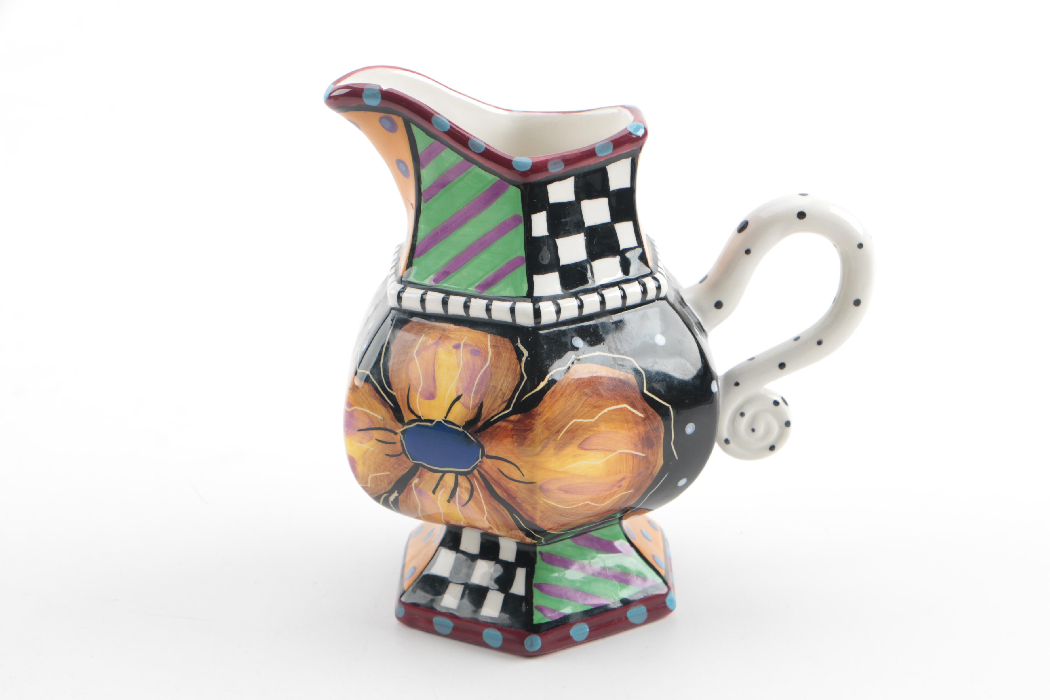 Studio Designworks "Charma" Hand-Painted Creamer and Sugar Bowl
