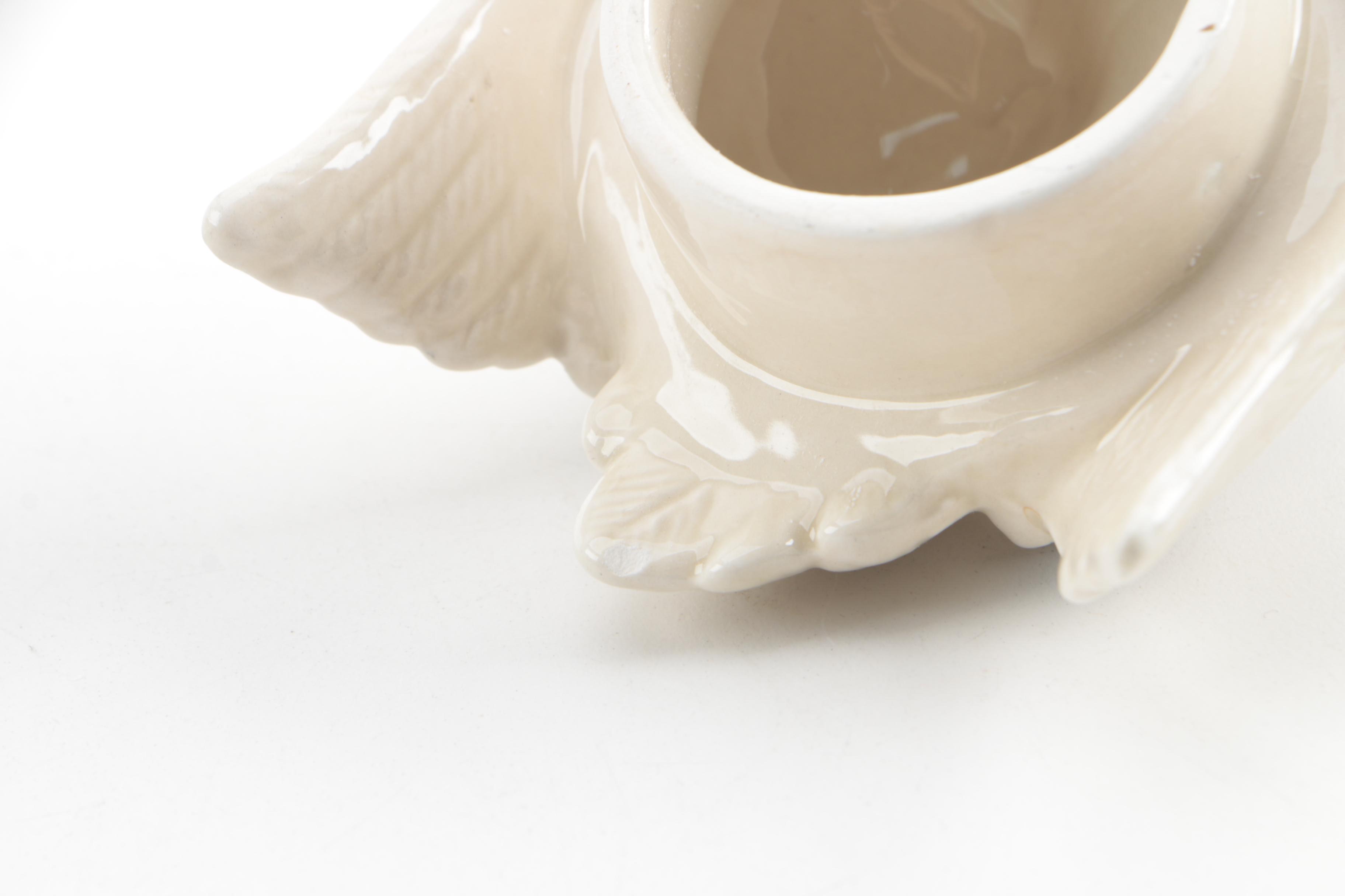 Vintage Fitz and Floyd Crane-Themed Creamer and Sugar Bowl