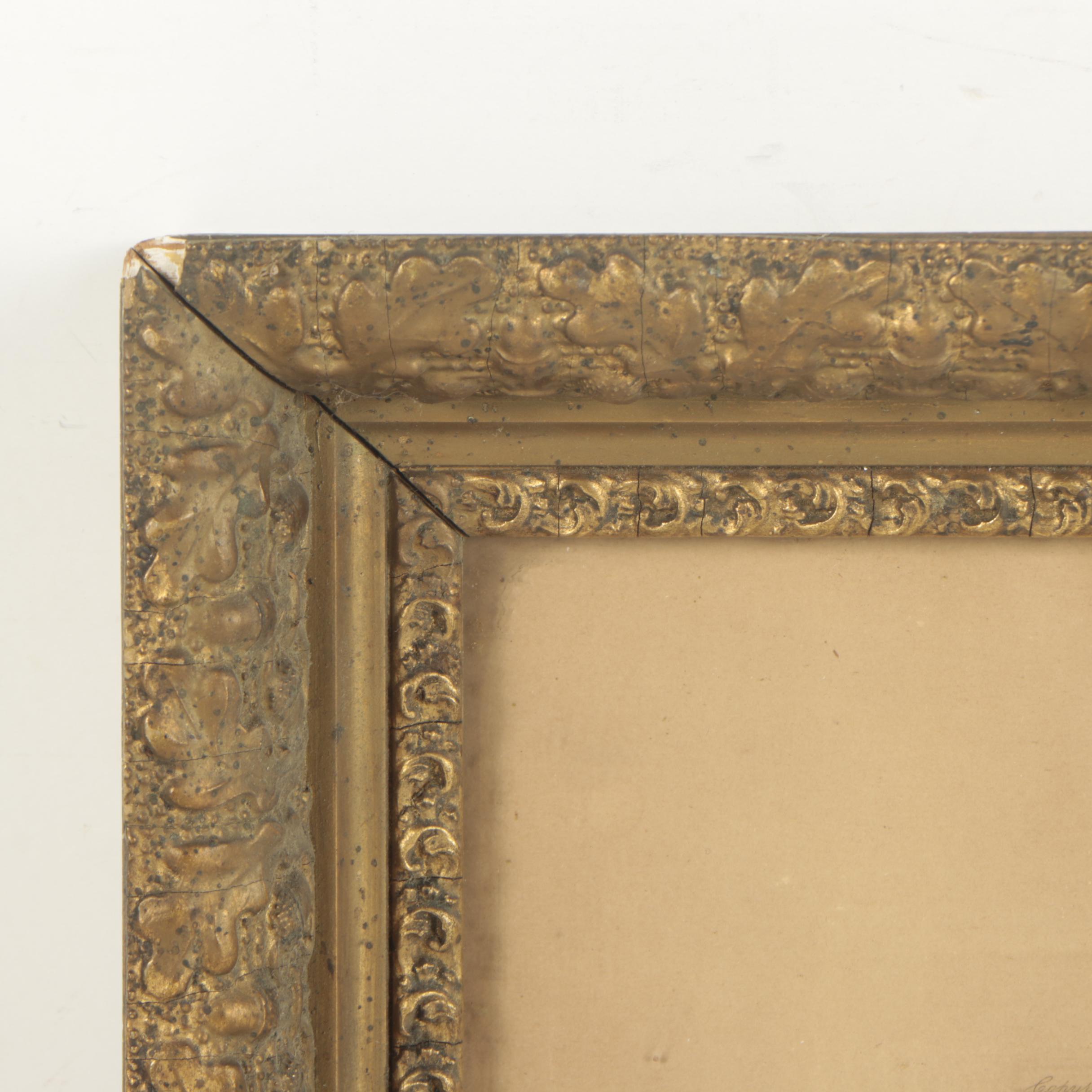 Alfred Hopkins Drypoint Etching of a Pastoral Landscape after B. J. Babbitt