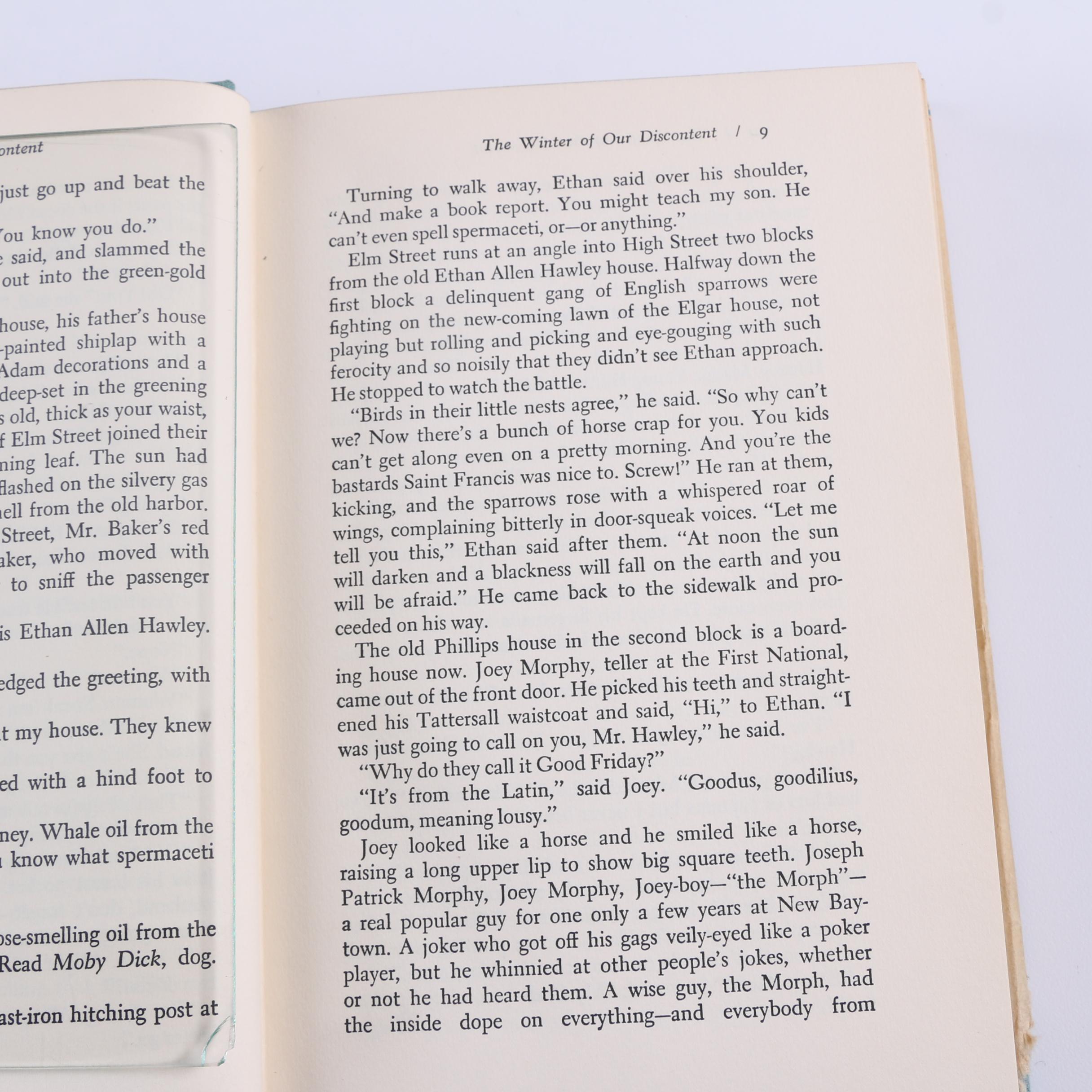 1961 First Trade Edition "The Winter of Our Discontent" by John Steinbeck