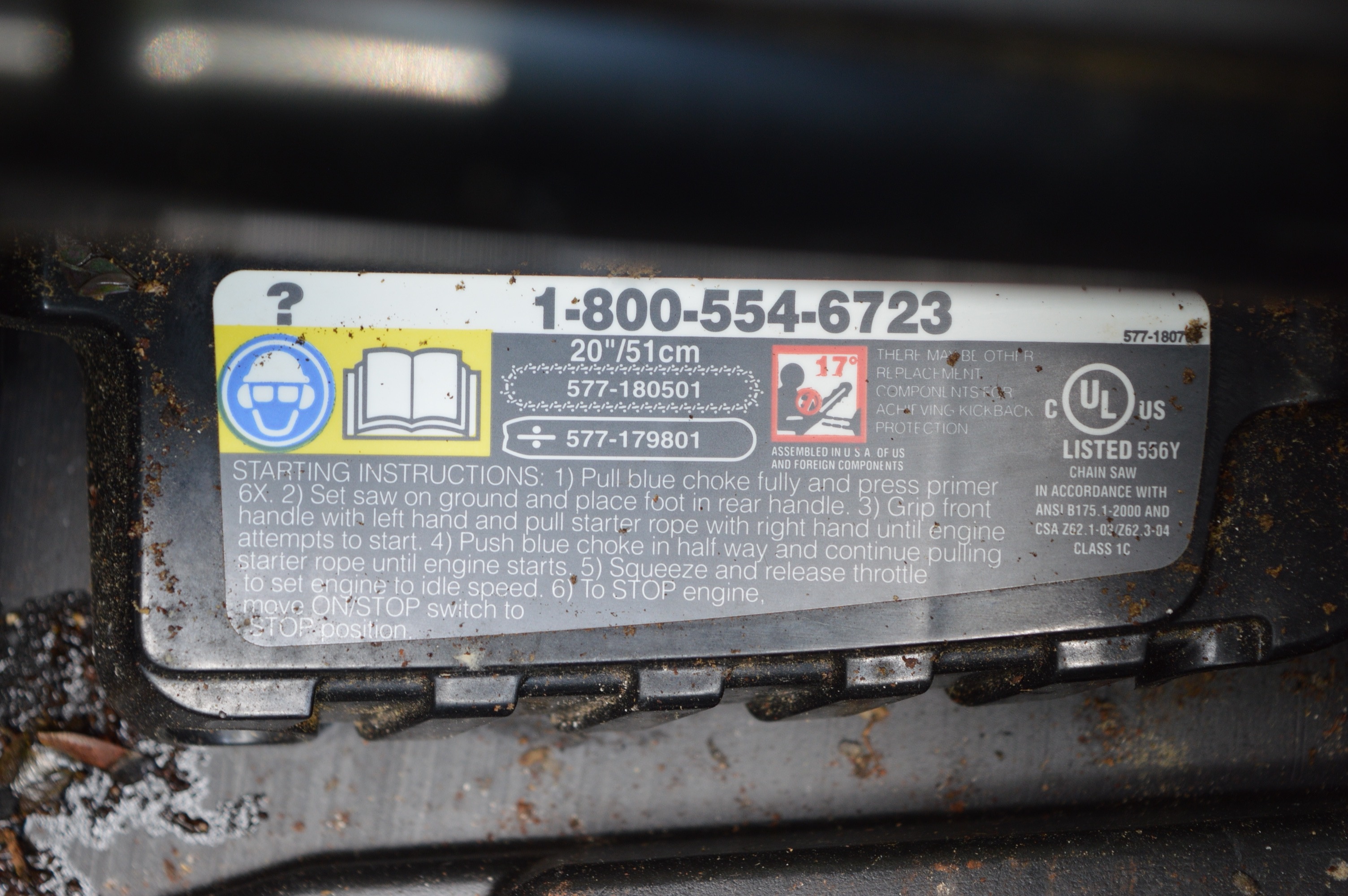 Poulan Pro 50 CCGasoline 20" Blade Chain Saw with Case and More