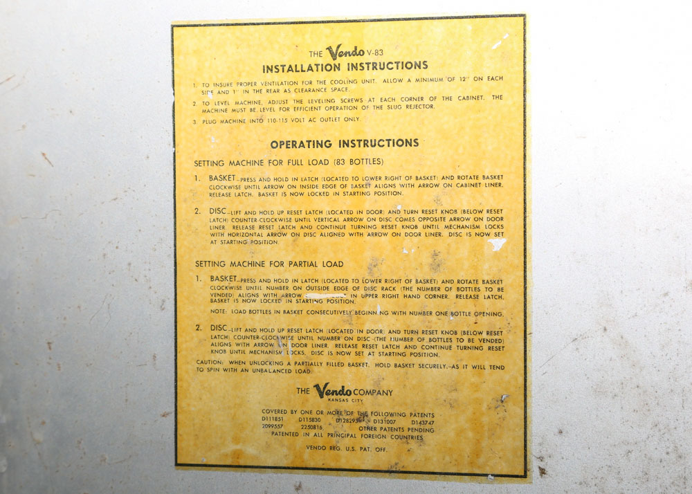 Vintage Circa 1947 Vendo-83 Coca-Cola Vending Machine