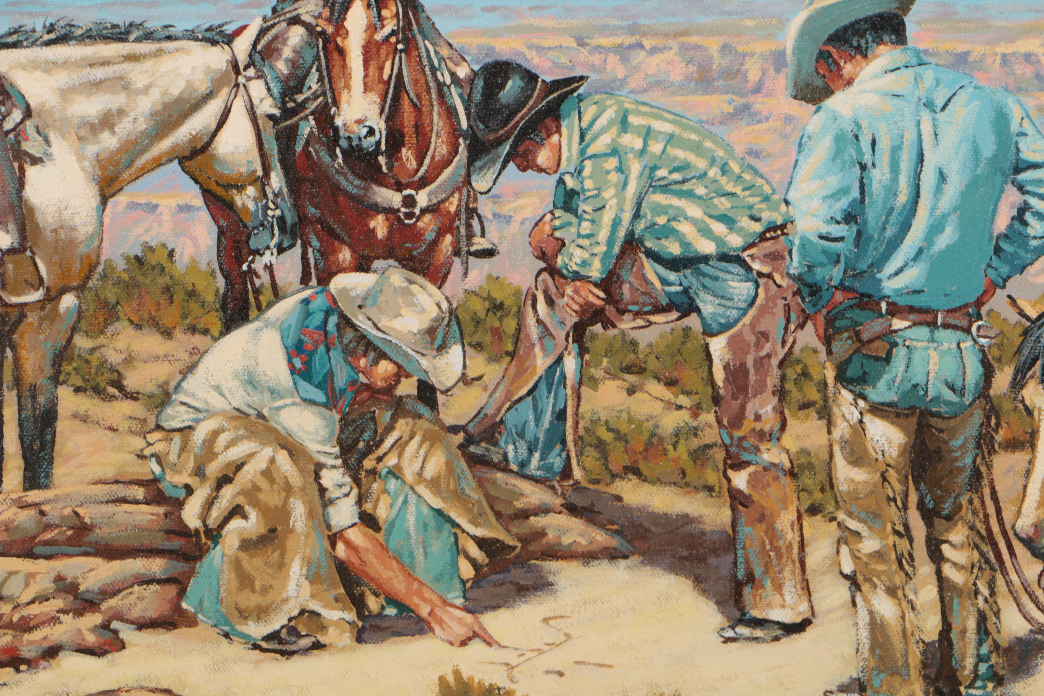 Kenneth Wyatt 1981 Oil Painting on Canvas "The Mapmaker"