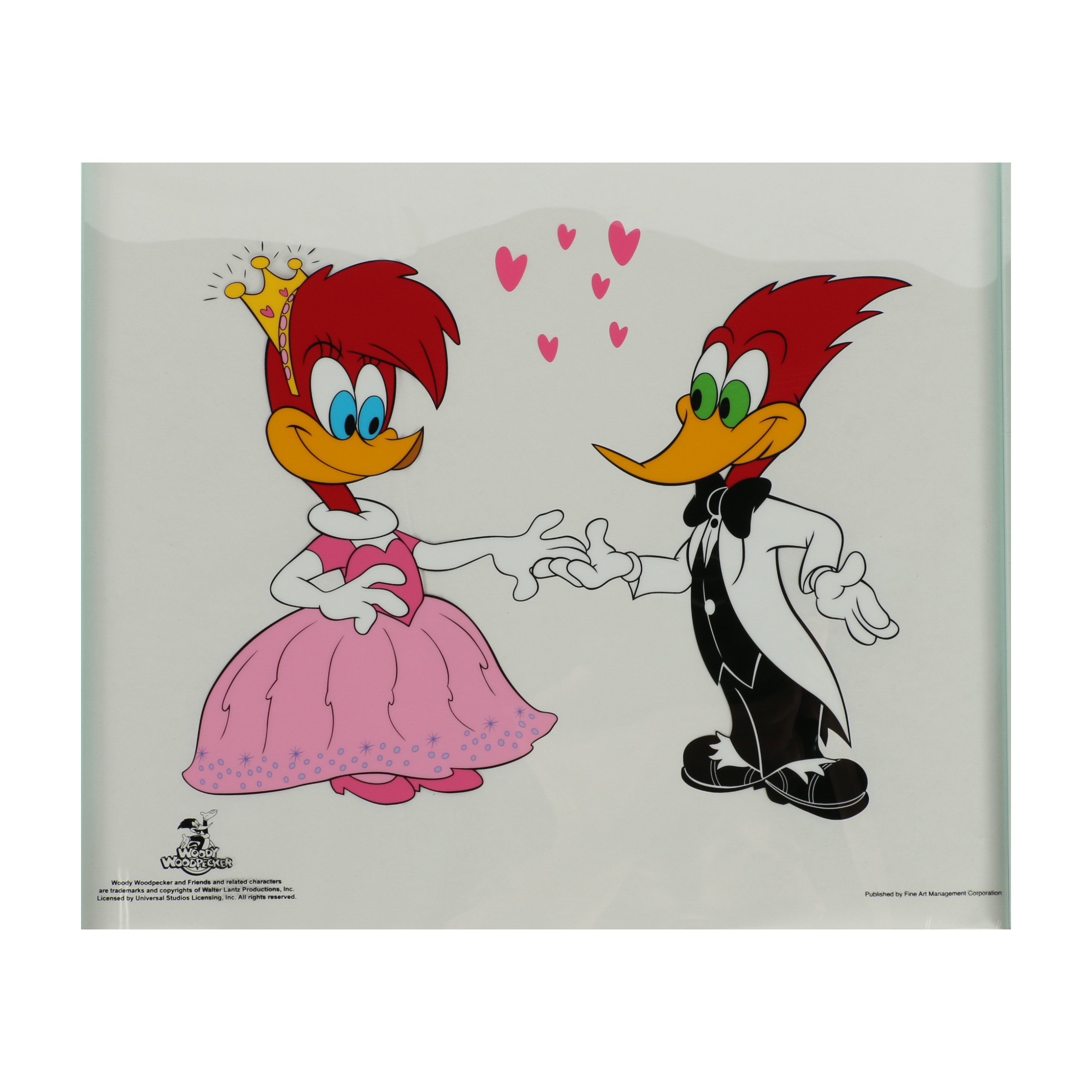 Animation Cel "Woody Woodpecker in Love"