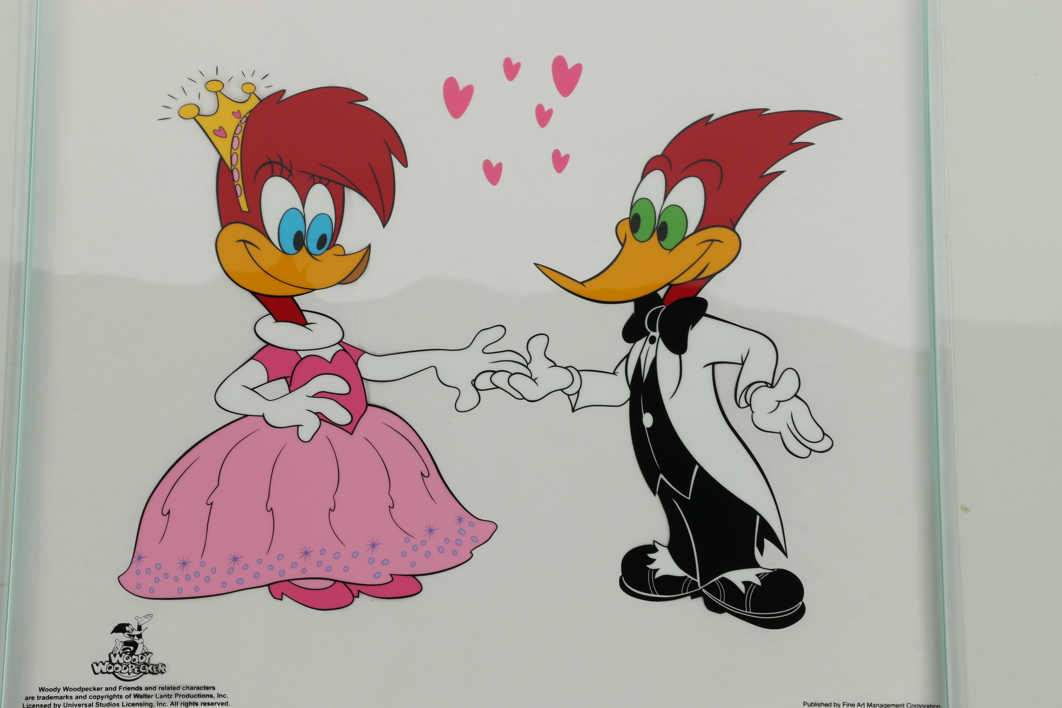 Animation Cel "Woody Woodpecker in Love"