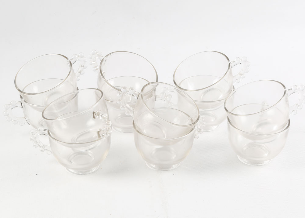 Vintage Imperial Glass-Ohio "Candlewick" Punch Bowl Set