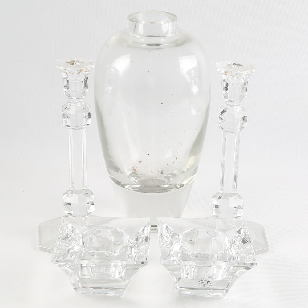 Contemporary Glass and Lead Crystal Decor Elements
