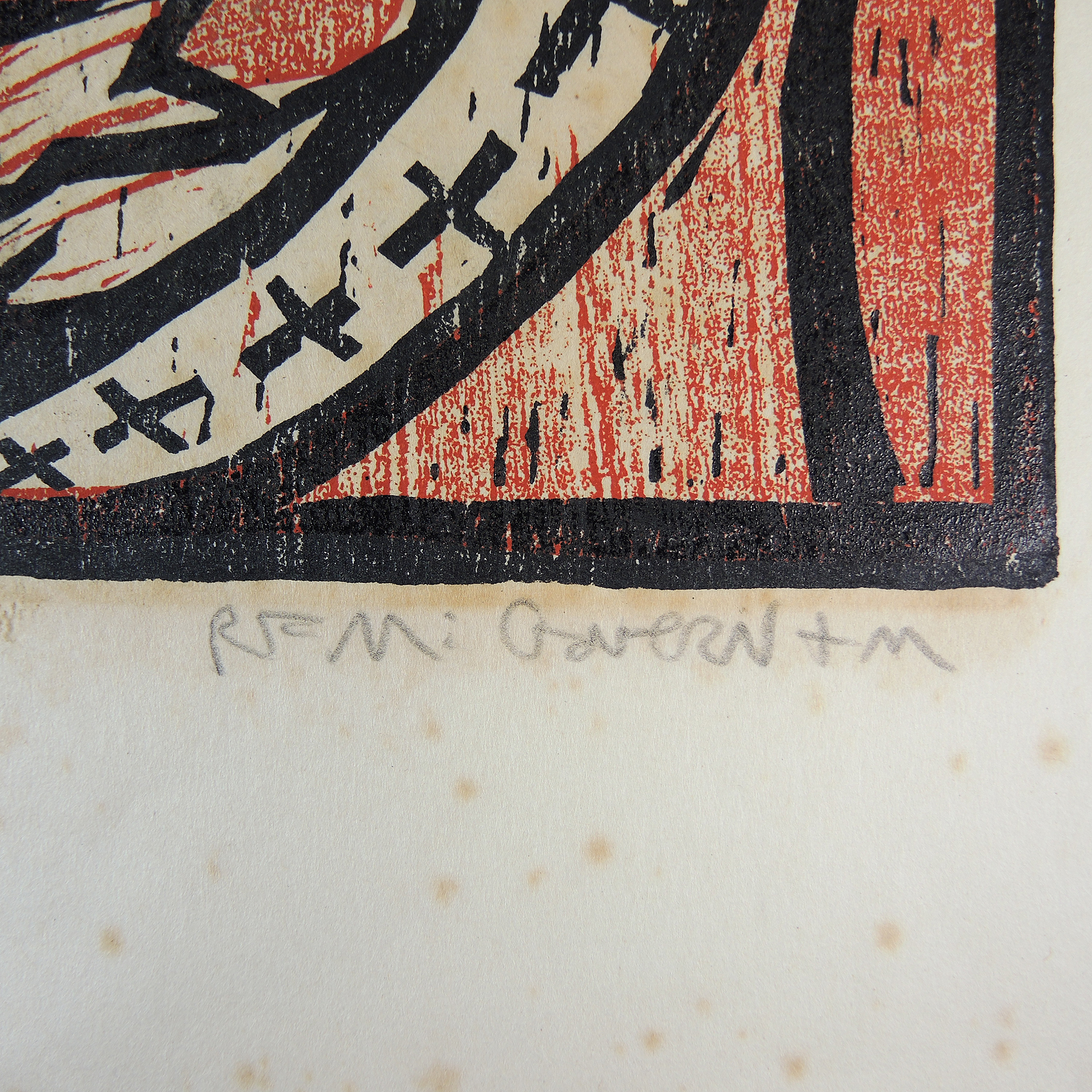 "Sacred Heart" Vintage Woodcut Print of Jesus