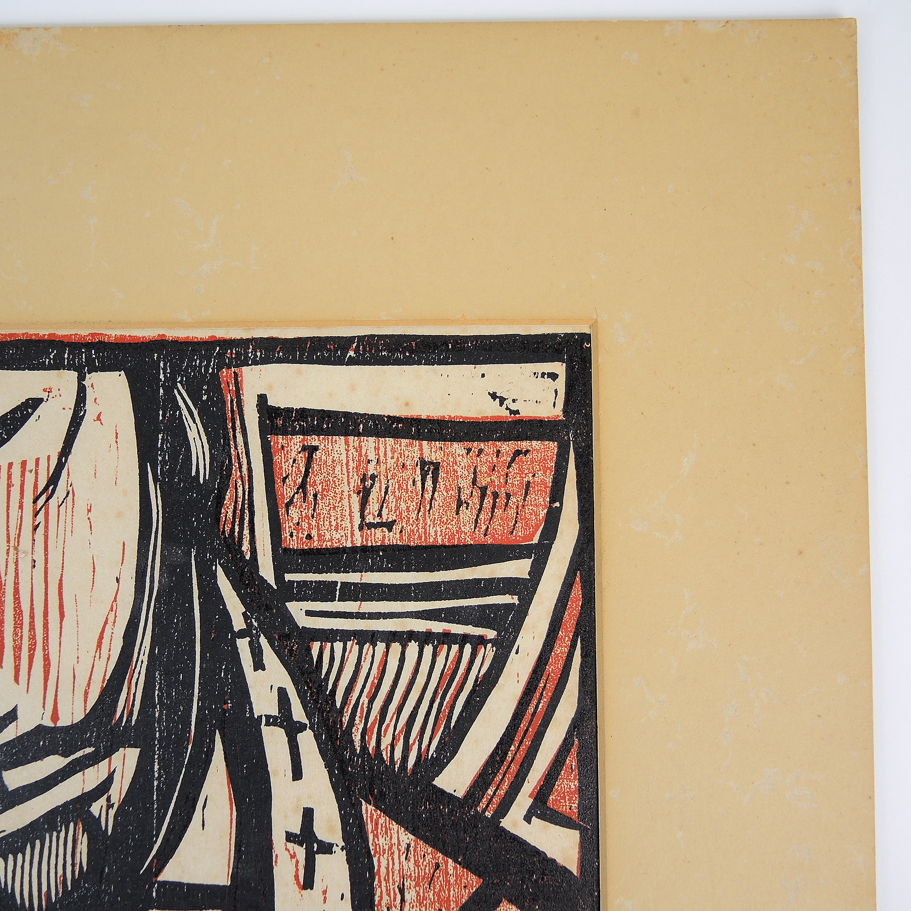 "Sacred Heart" Vintage Woodcut Print of Jesus