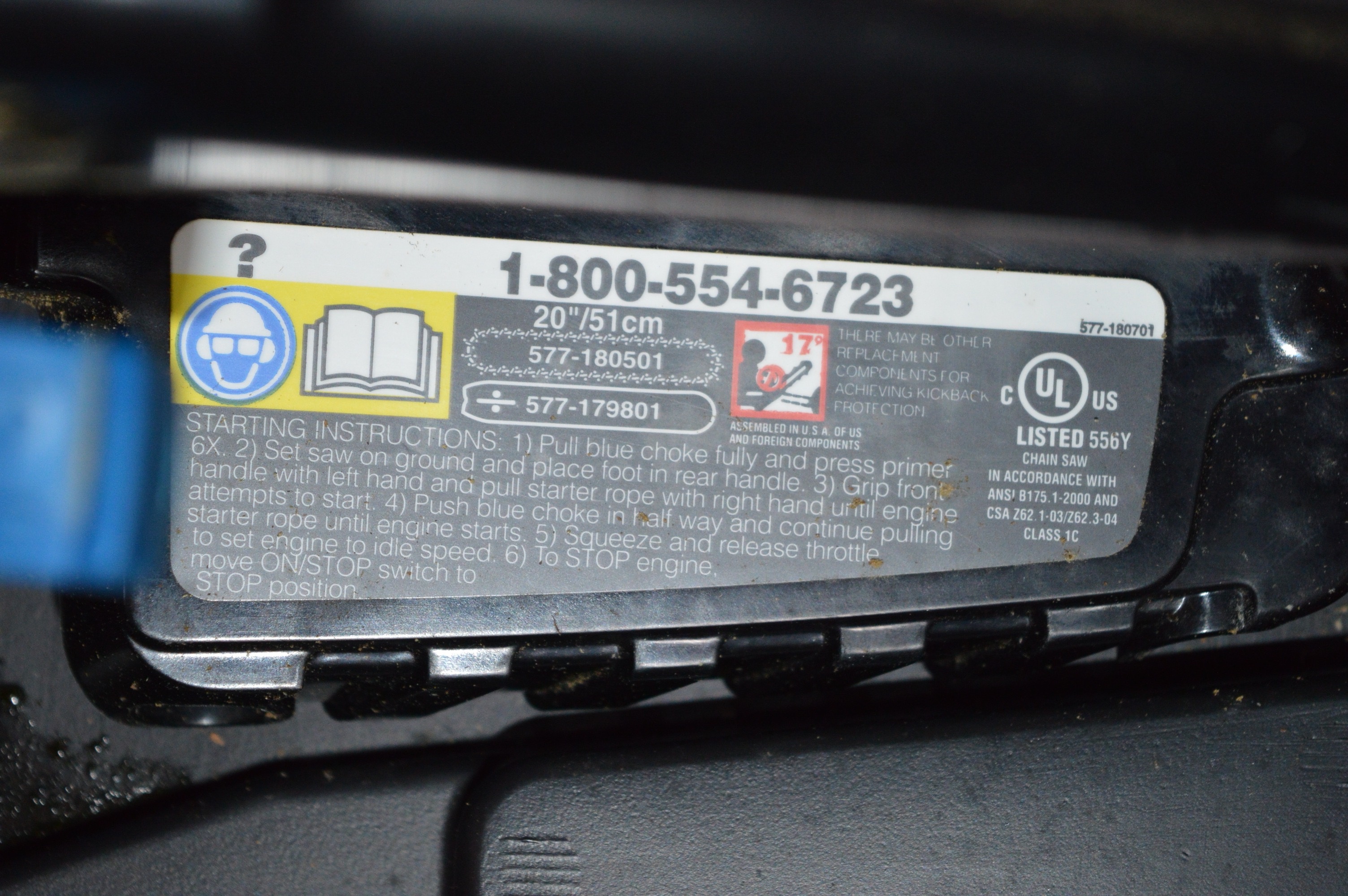 Poulan Pro 50cc 20" Chainsaw