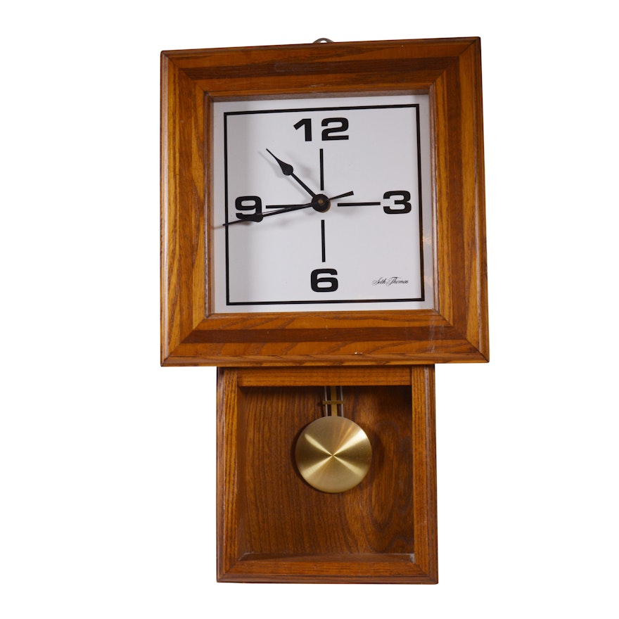 Seth Thomas "Oakbridge" Pendulum Wall Clock