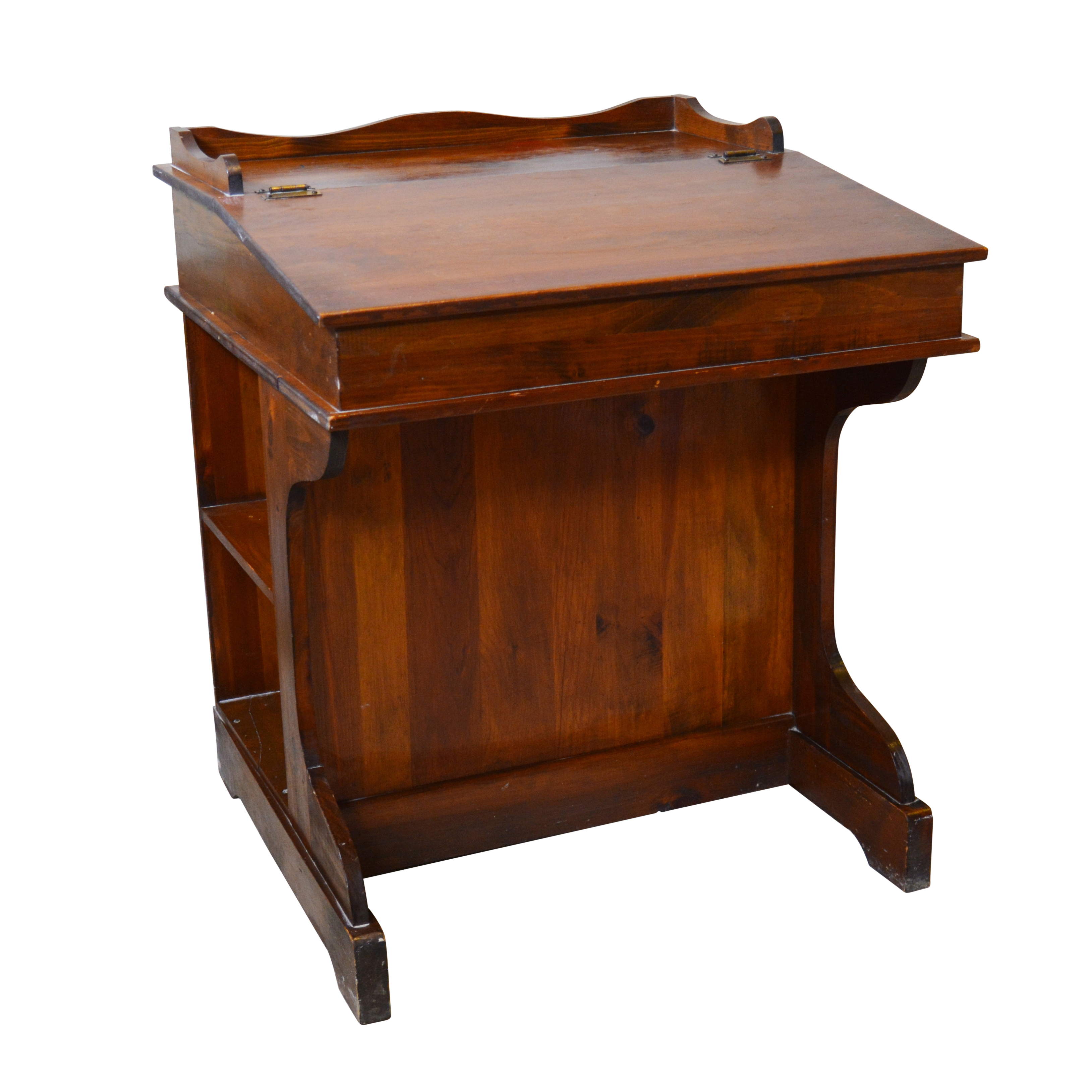 Vintage Davenport Style Captain's Slant Top Desk