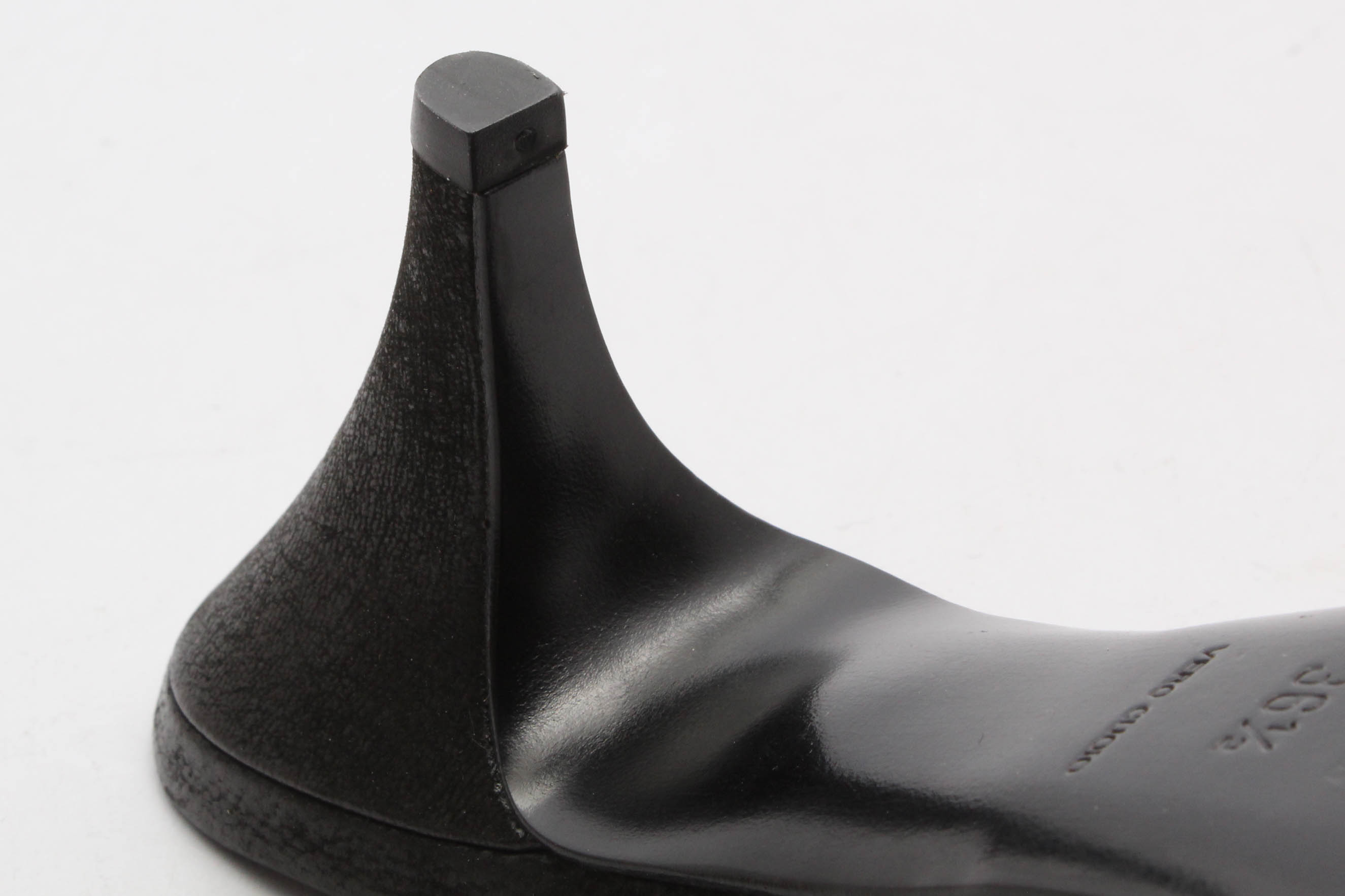 Prada Black Leather Kitten Heel Mules