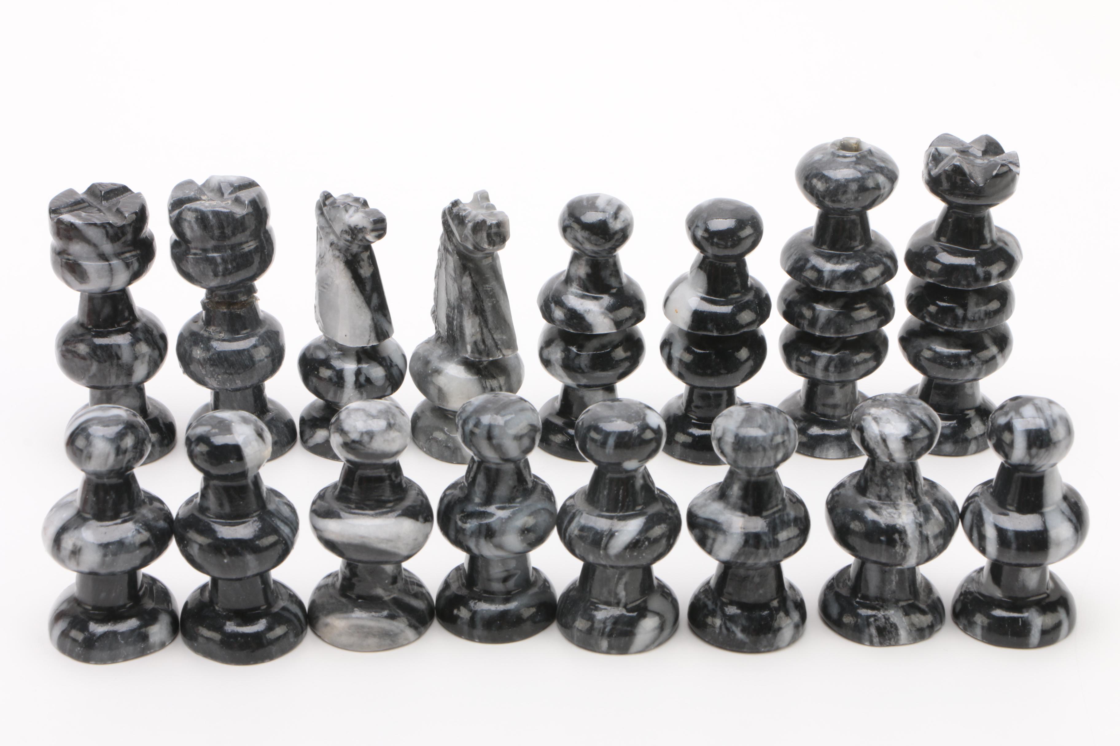 Marble and Calcite Chess Set