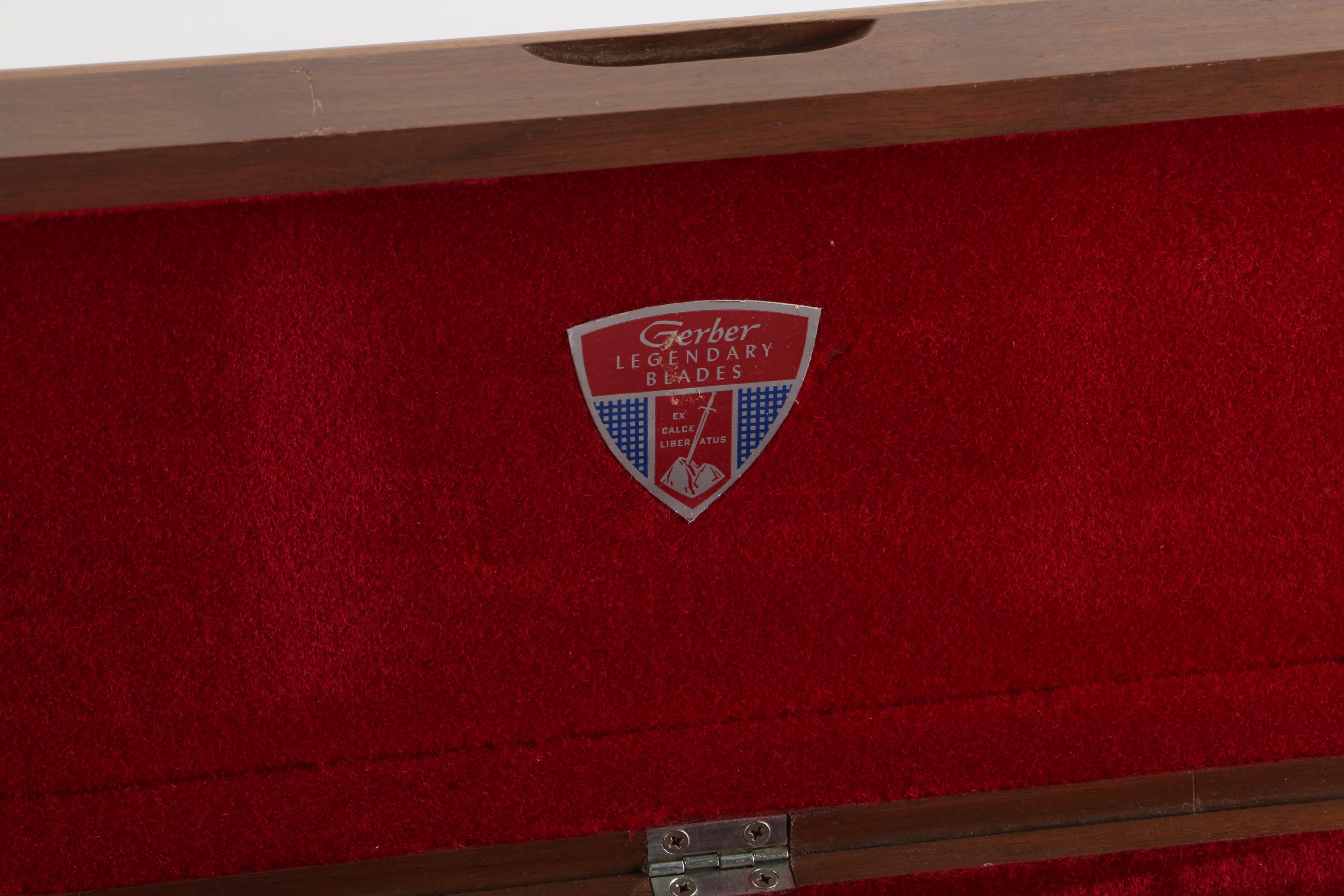 Vintage Gerber Knives and Gense Stainless Steel Tray