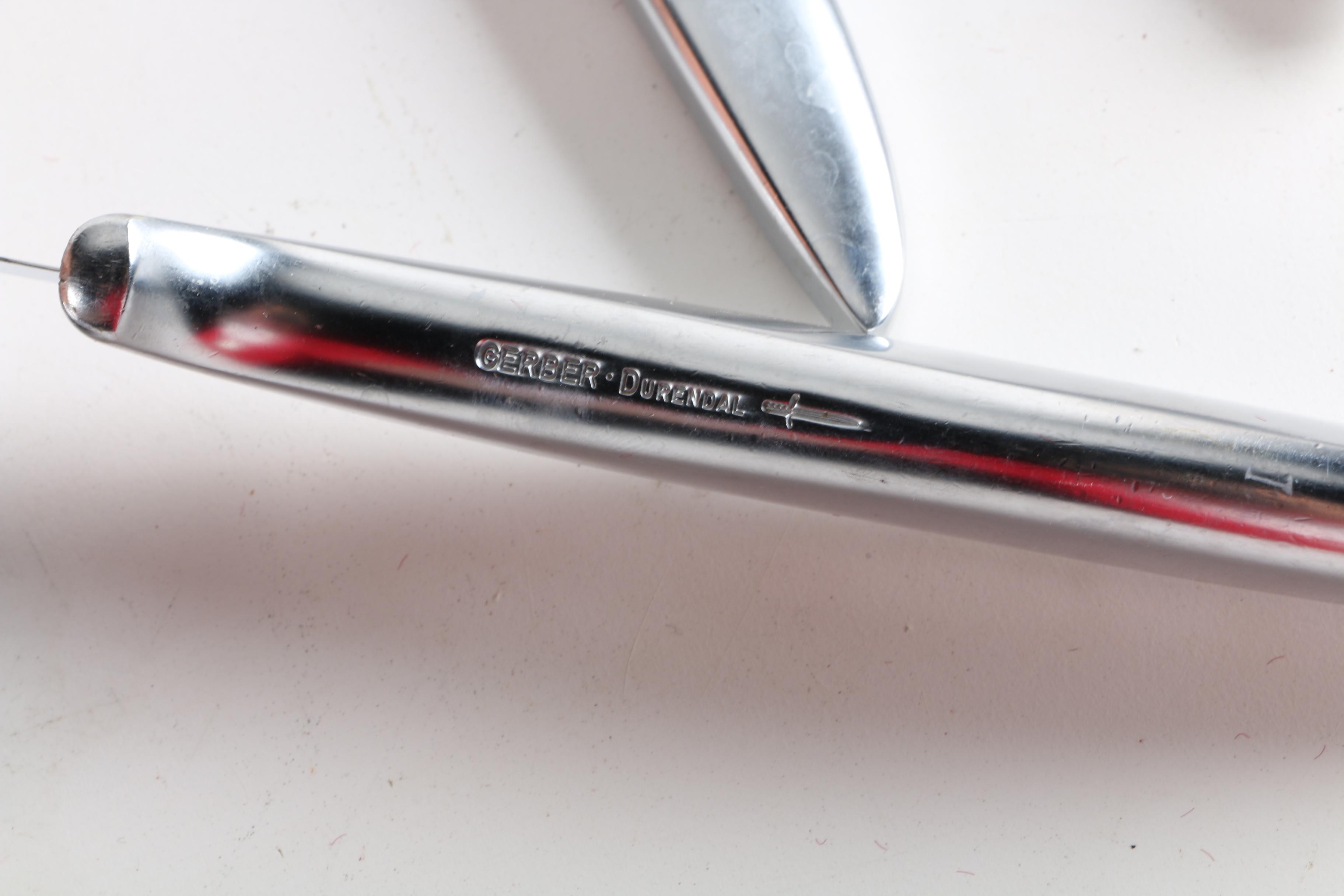 Vintage Gerber Knives and Gense Stainless Steel Tray