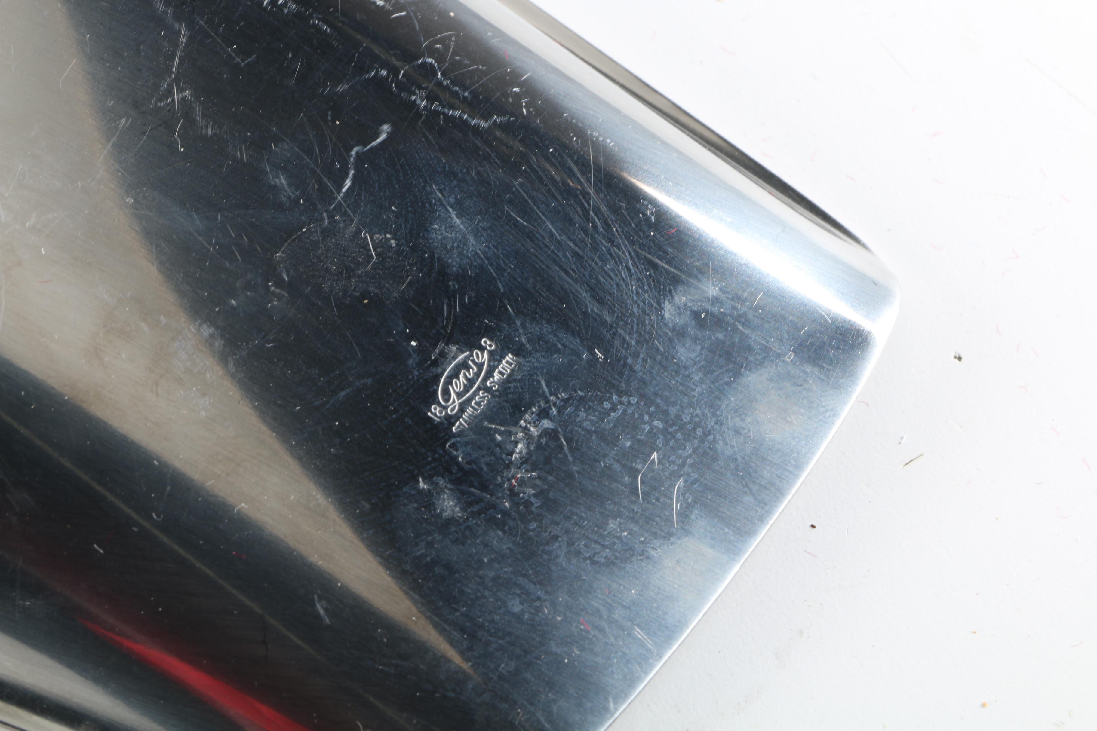 Vintage Gerber Knives and Gense Stainless Steel Tray