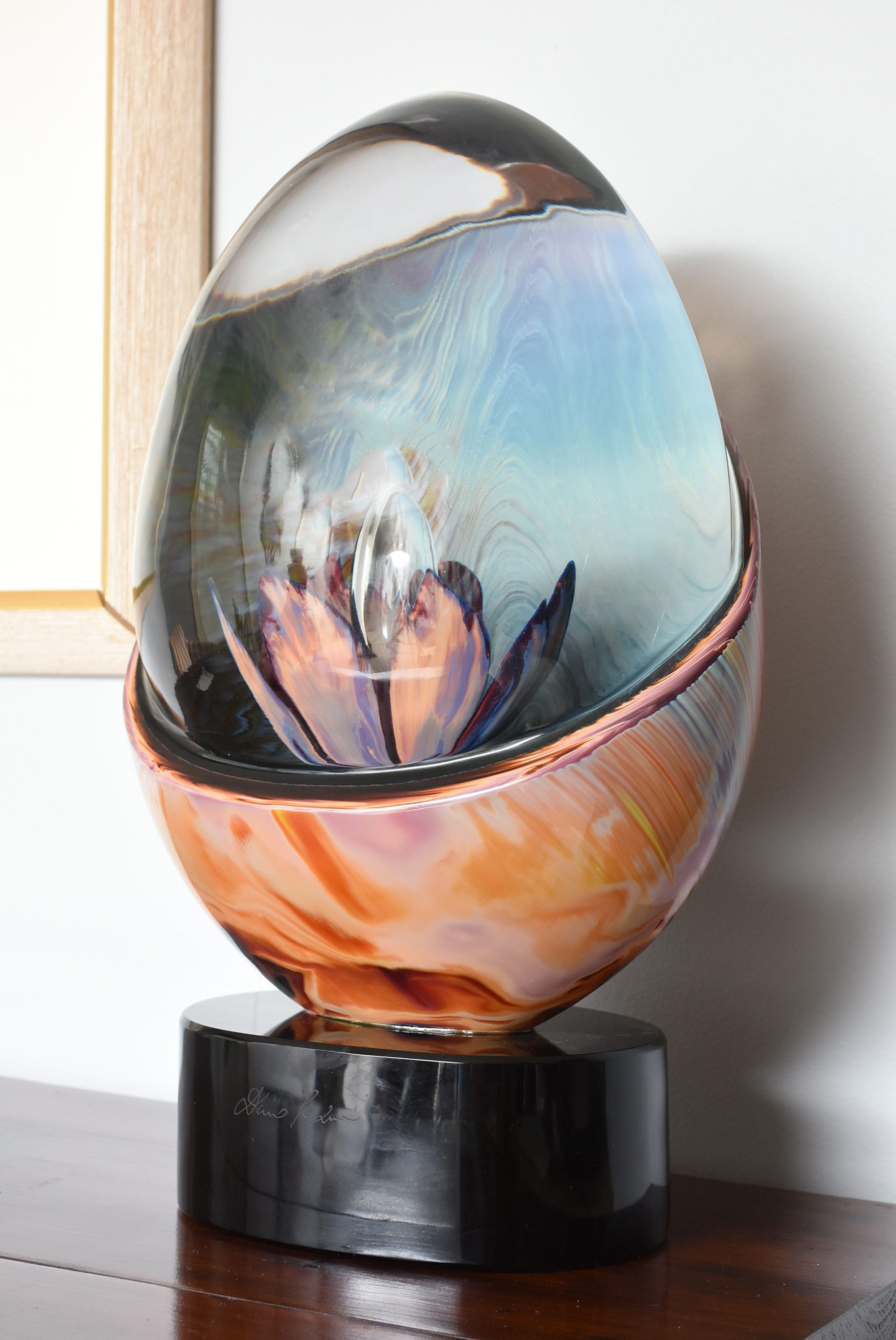 Dino Rosin Murano Art Glass Sculpture "New Life"