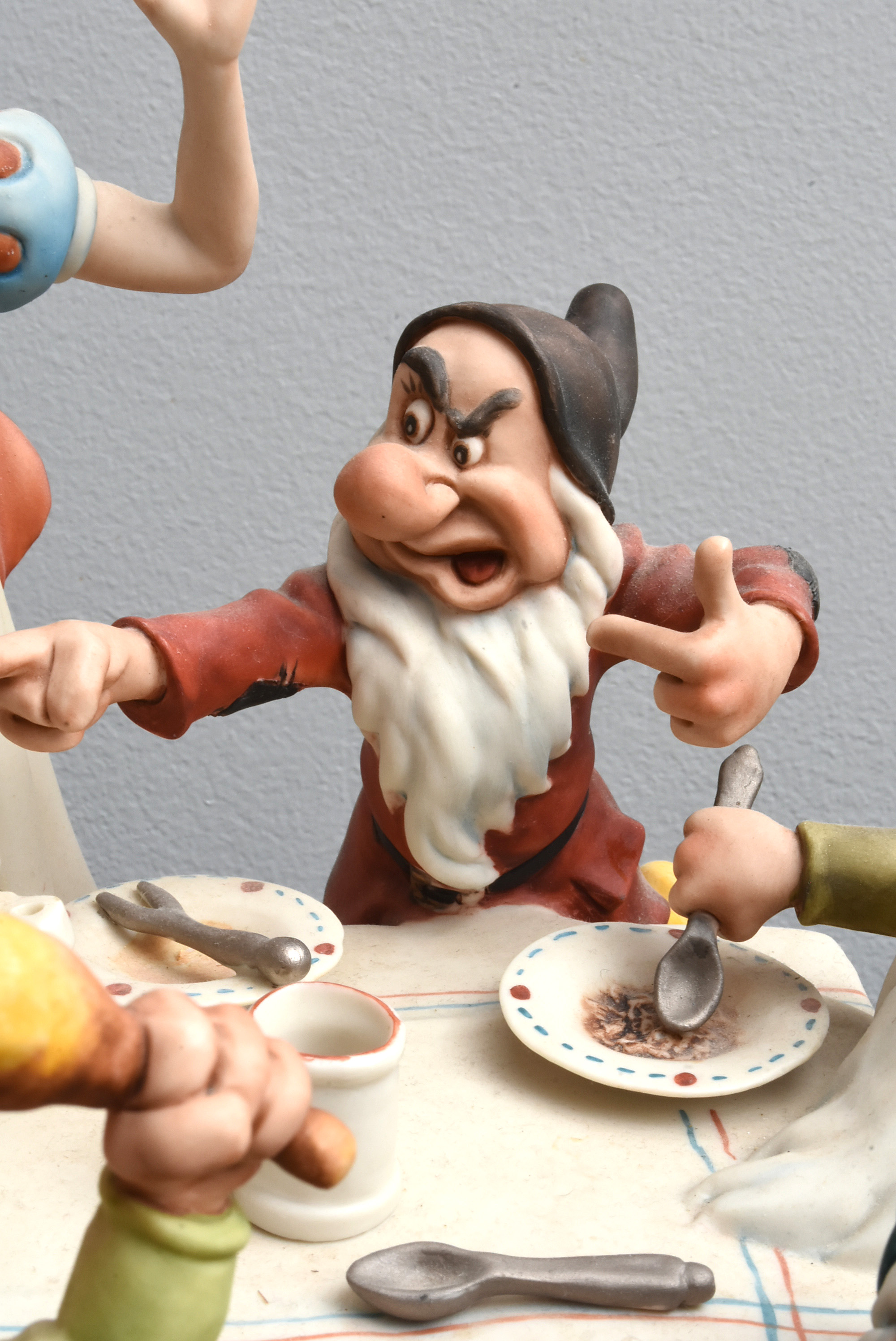 Enzo Anzenton Capodimonte Porcelain Snow White and the Seven Dwarves for Laurenz
