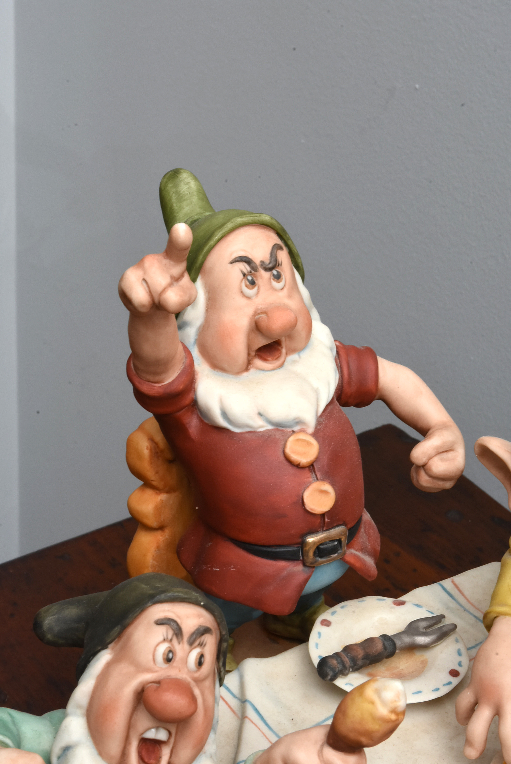 Enzo Anzenton Capodimonte Porcelain Snow White and the Seven Dwarves for Laurenz