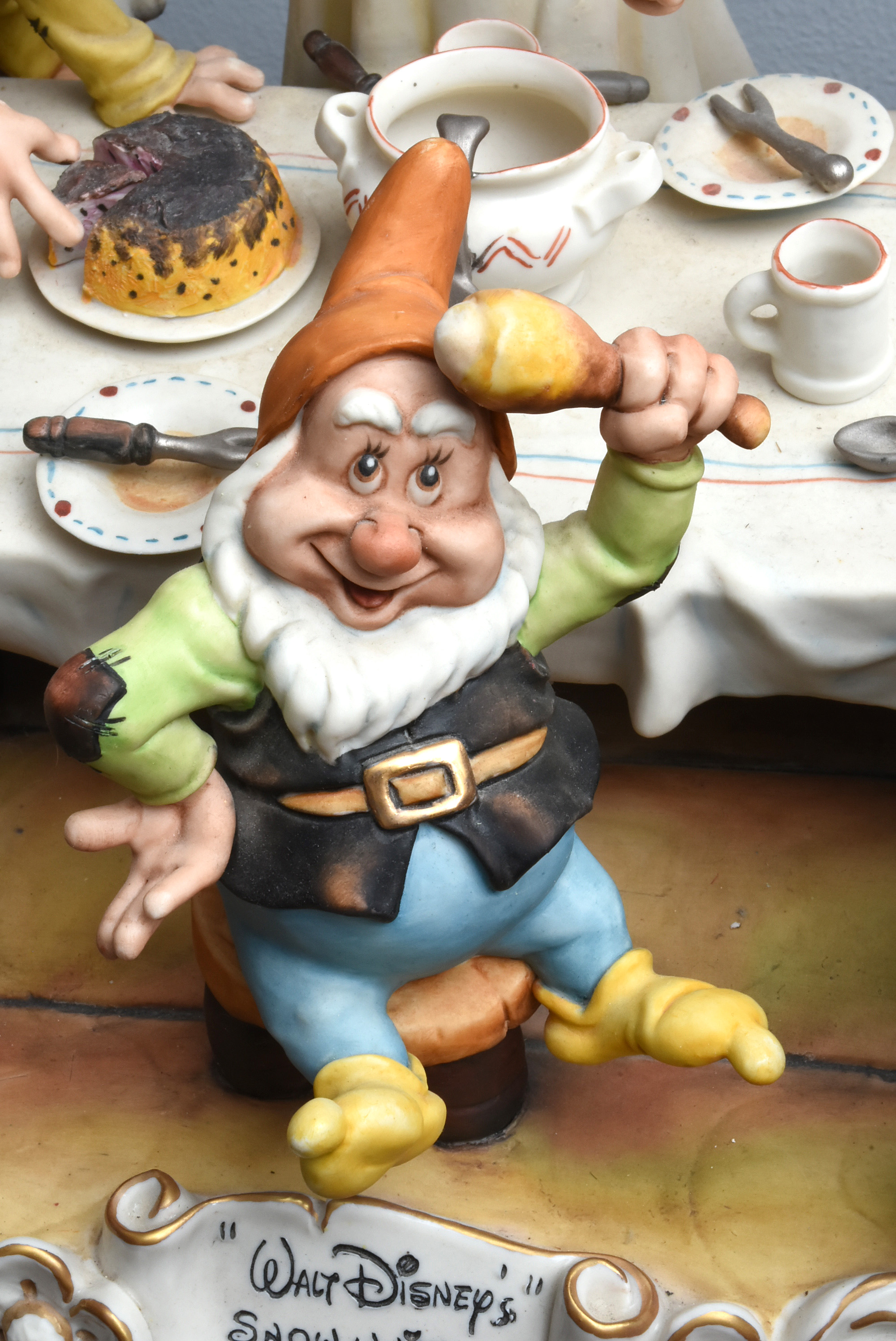 Enzo Anzenton Capodimonte Porcelain Snow White and the Seven Dwarves for Laurenz