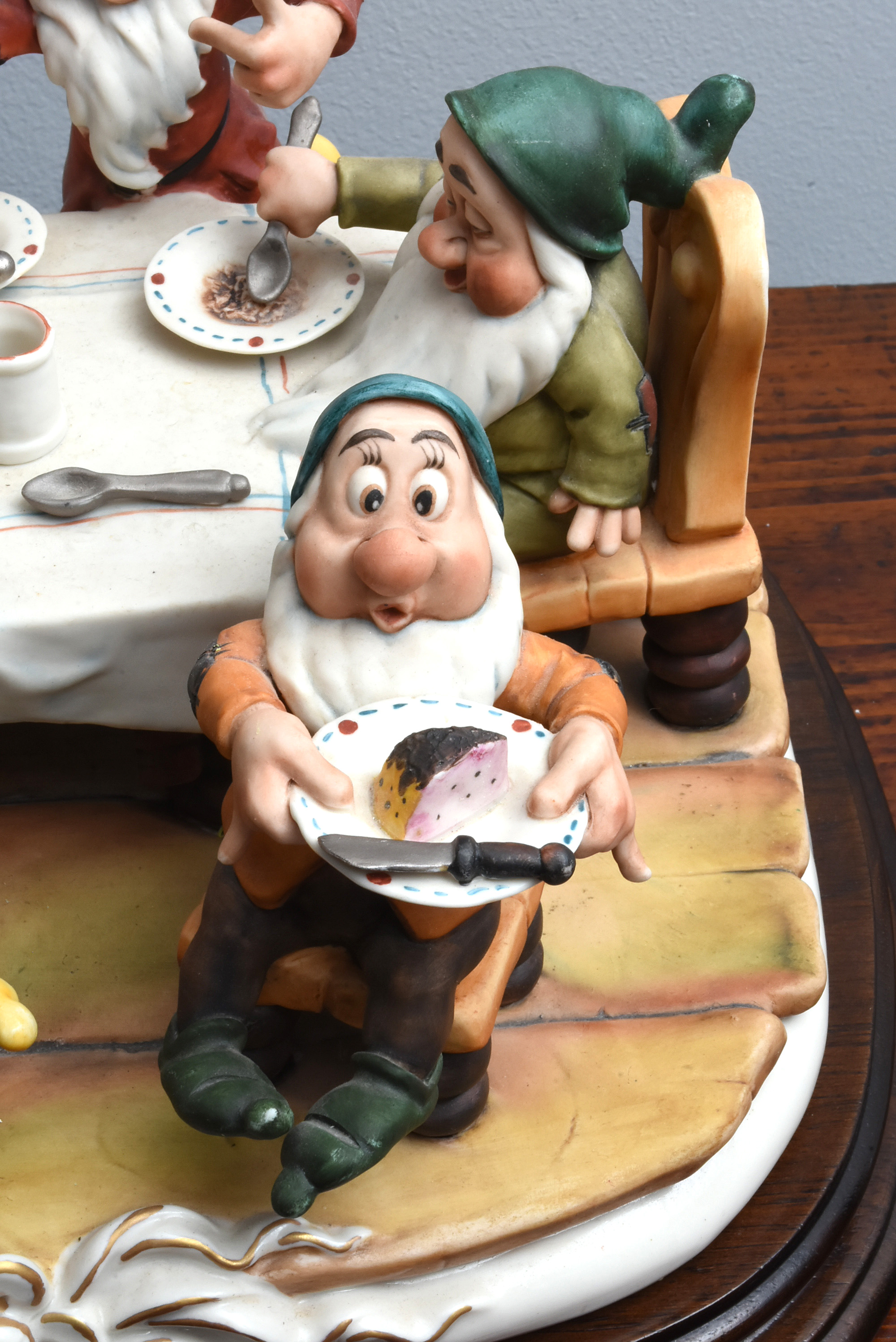 Enzo Anzenton Capodimonte Porcelain Snow White and the Seven Dwarves for Laurenz