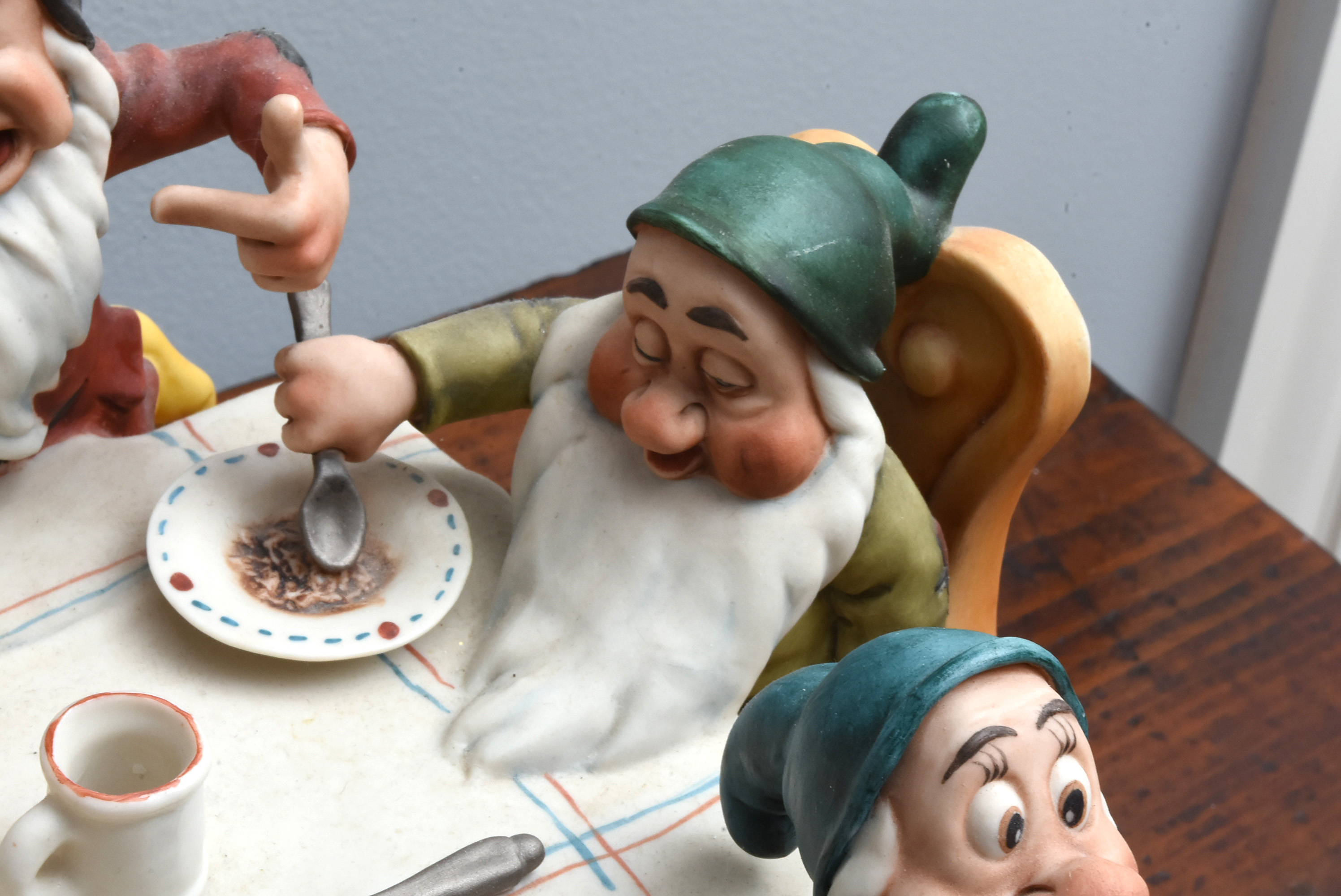 Enzo Anzenton Capodimonte Porcelain Snow White and the Seven Dwarves for Laurenz