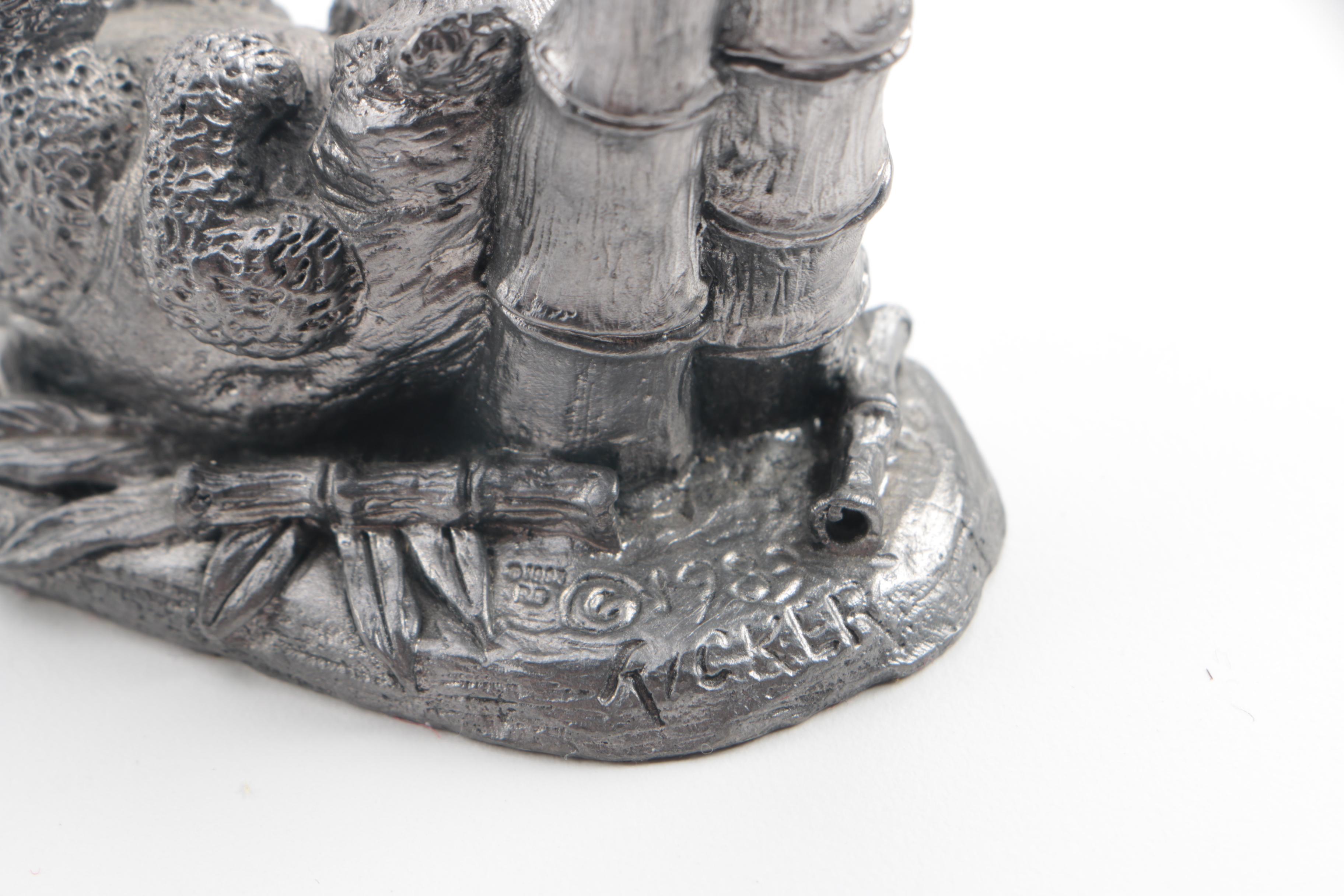 Michael Ricker 1980's Limited Edition Koala and Panda Bell Stands