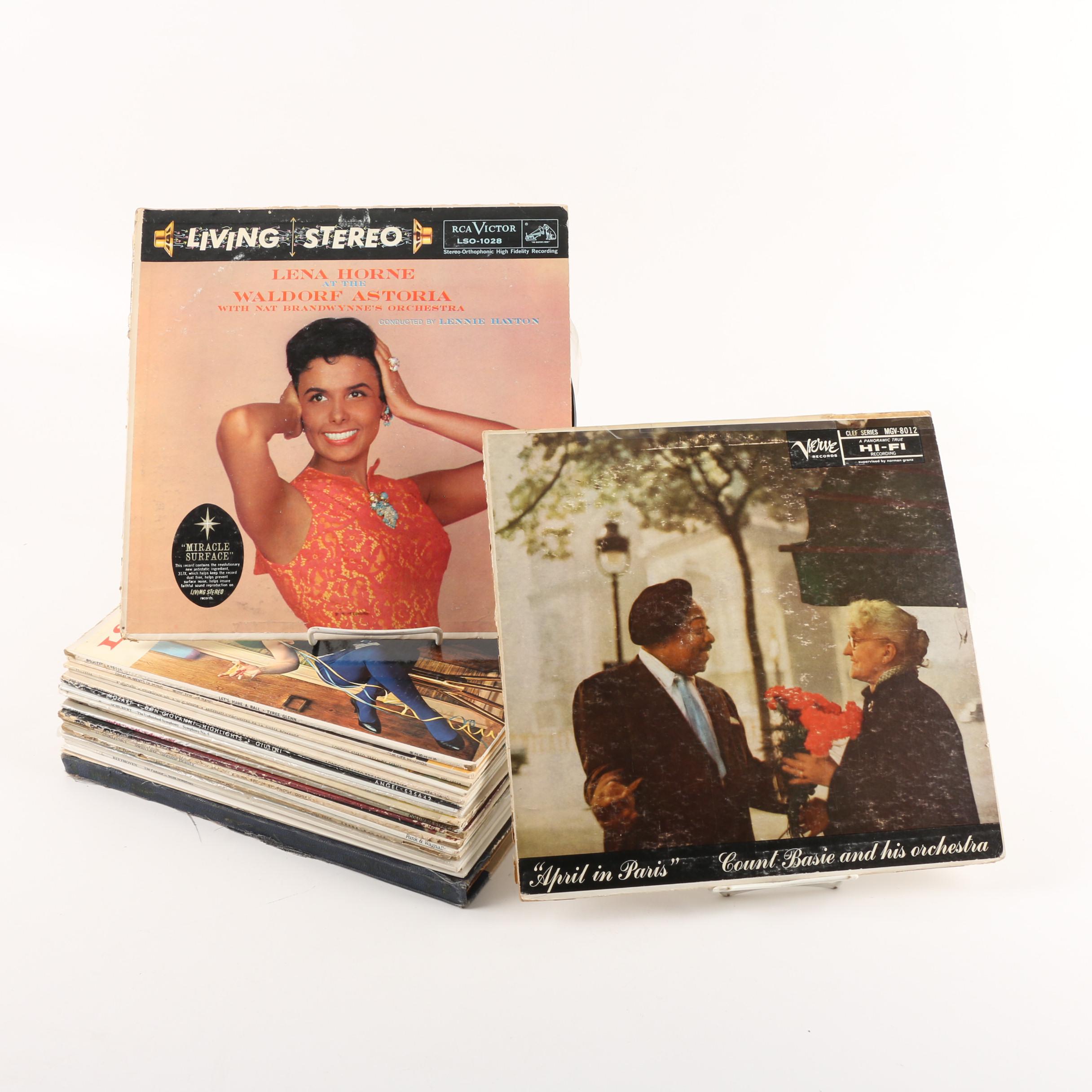 Vintage Jazz and Classical Records Including Count Basie and Lena Horne