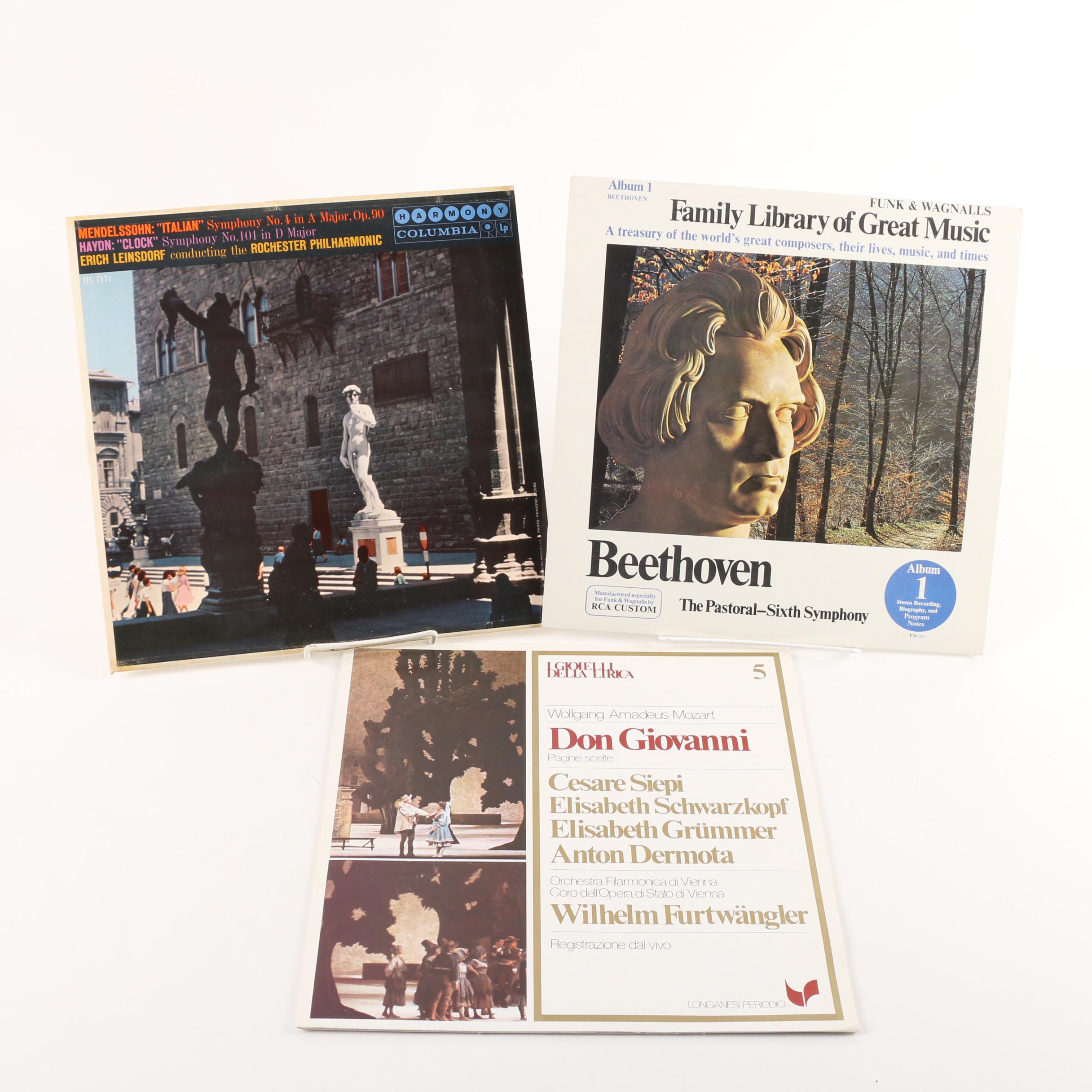 Vintage Jazz and Classical Records Including Count Basie and Lena Horne