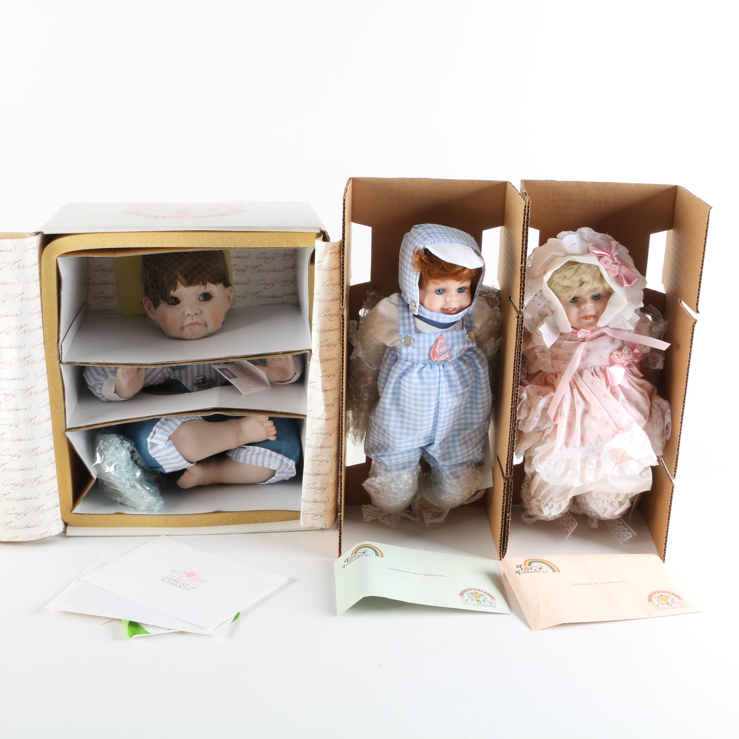 World Gallery "Tiny Treasures Collection" Porcelain Baby Dolls