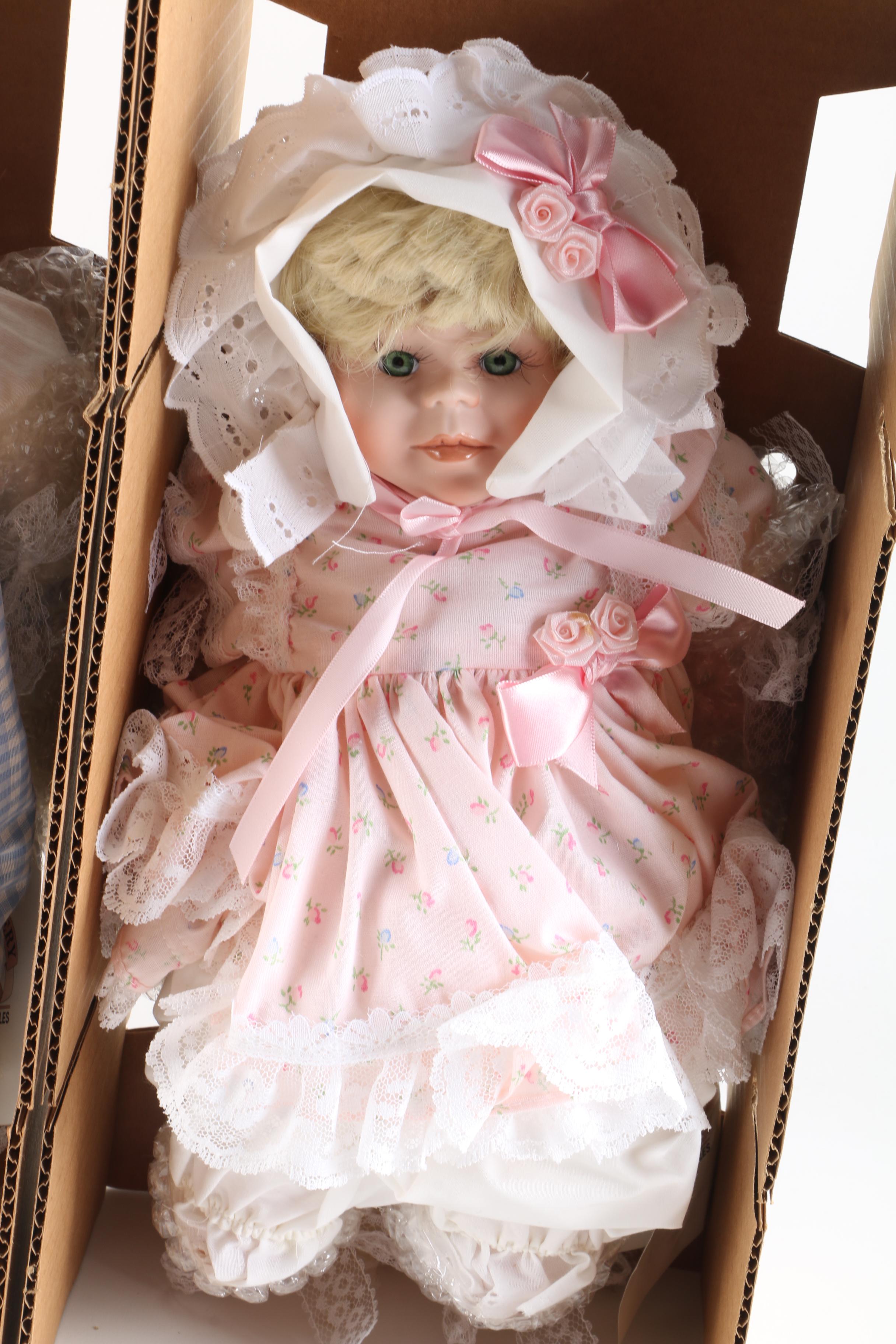 World Gallery "Tiny Treasures Collection" Porcelain Baby Dolls