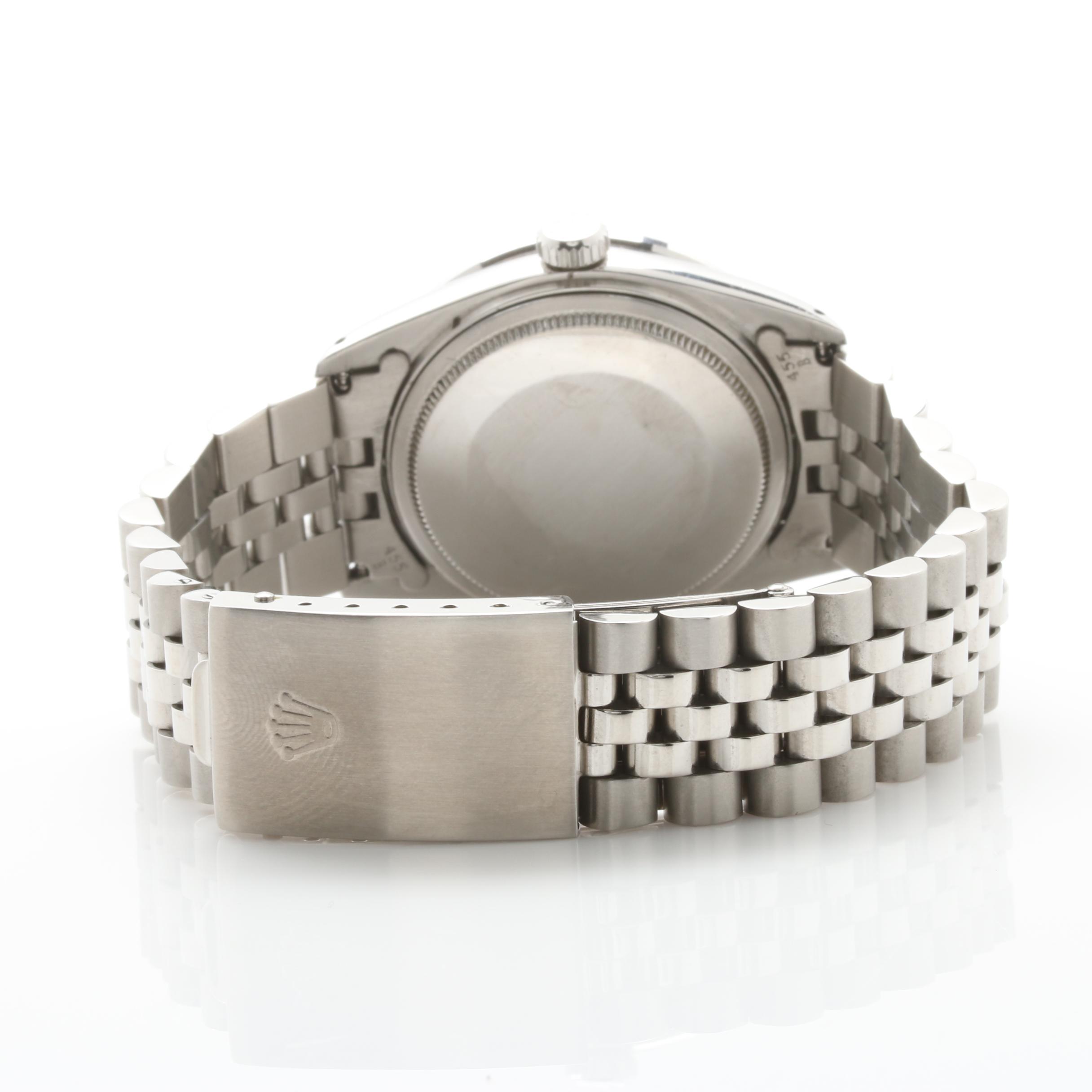 Rolex Stainless Steel Datejust 1.27 CTW Diamond Blue Dial Watch