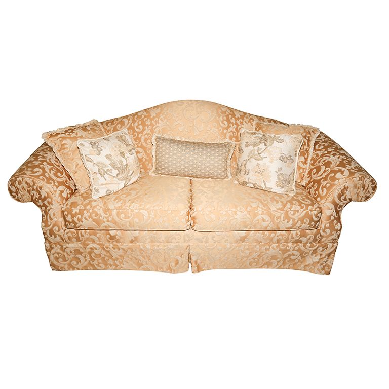 Gold Camelback Sofa