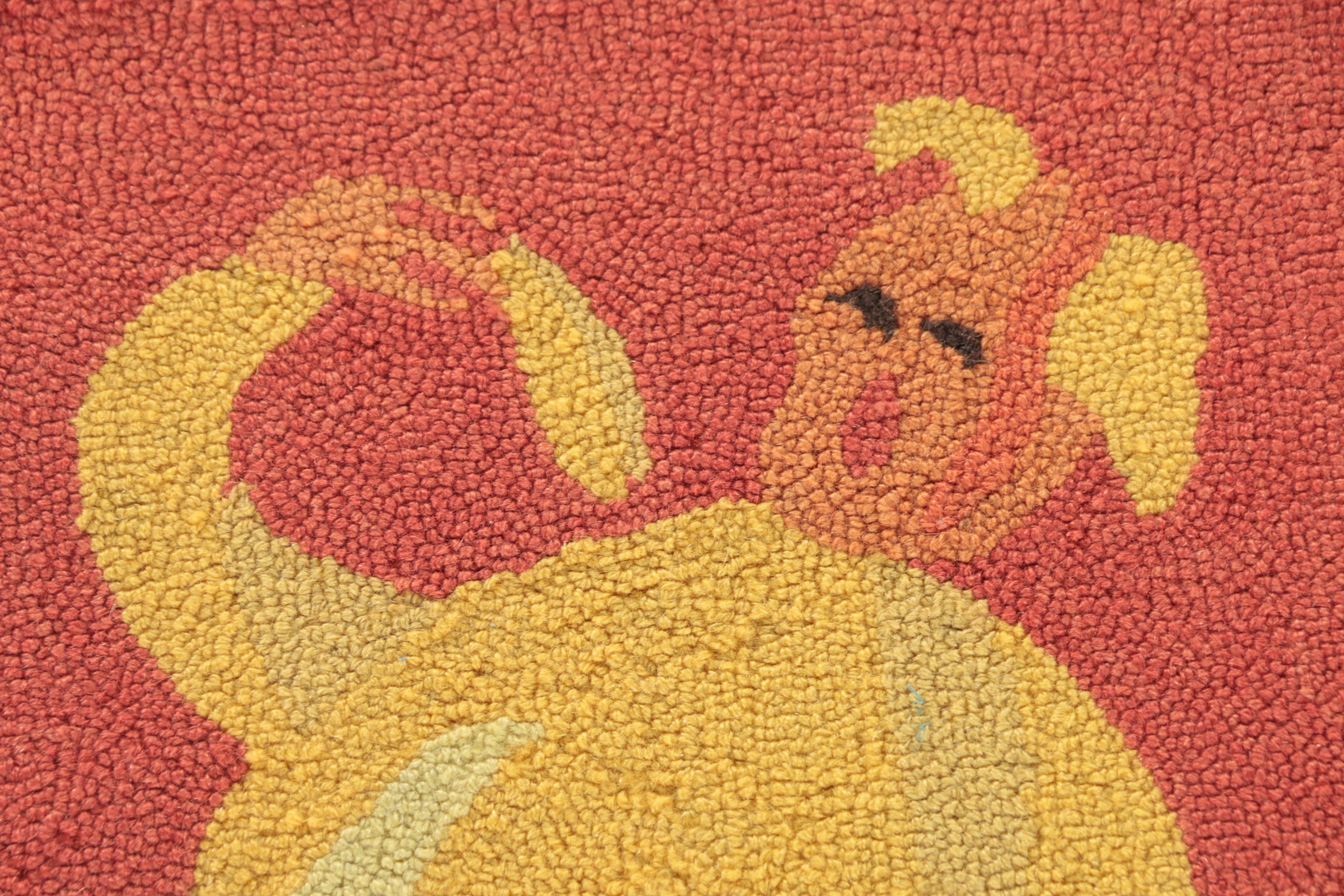 Hooked Pictorial French Advertising Poster Themed Wool Carpet Runner