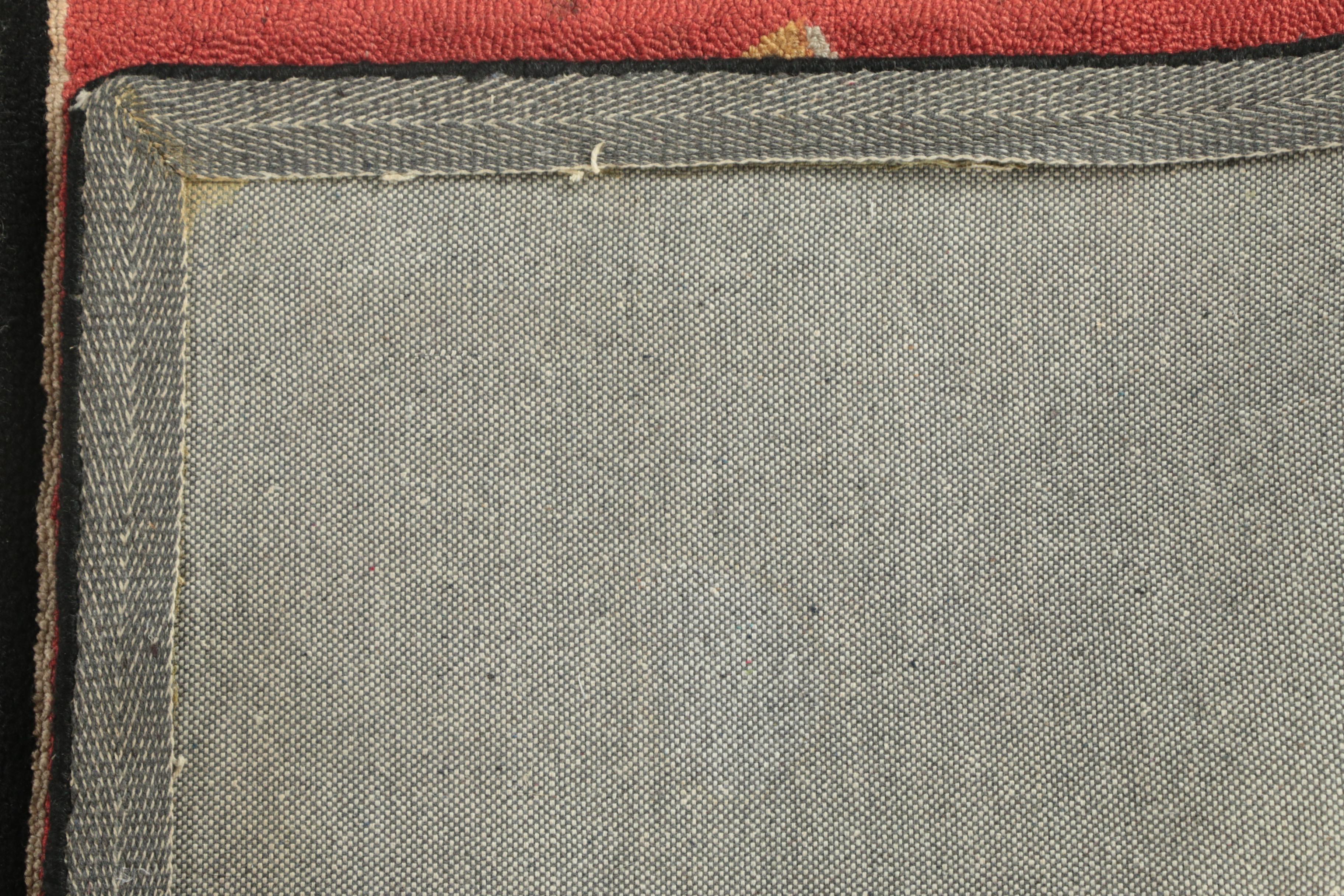 Hooked Pictorial French Advertising Poster Themed Wool Carpet Runner