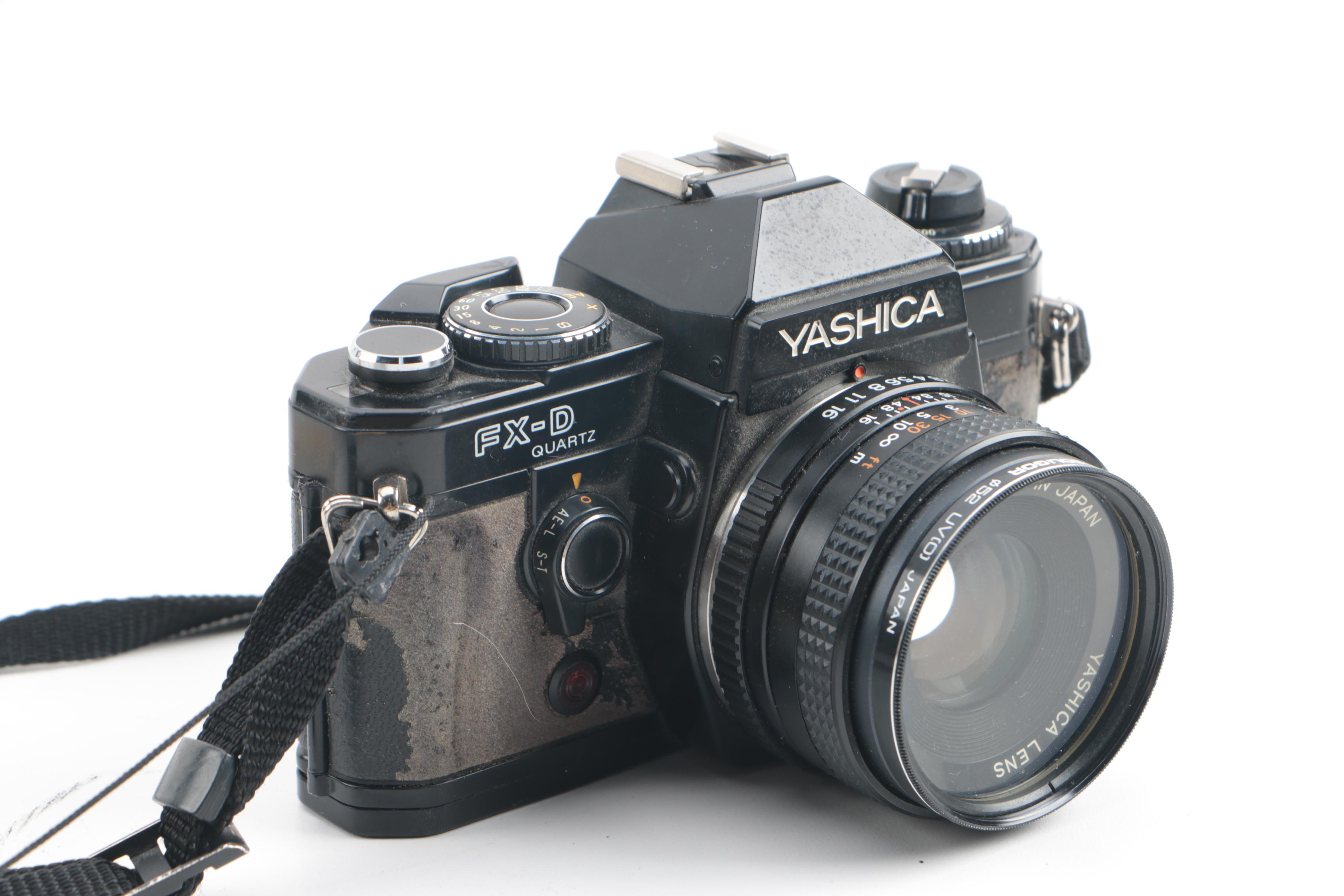 Vintage Yashica Electro 35 and FX-D Quartz Cameras with Cases and Accessories