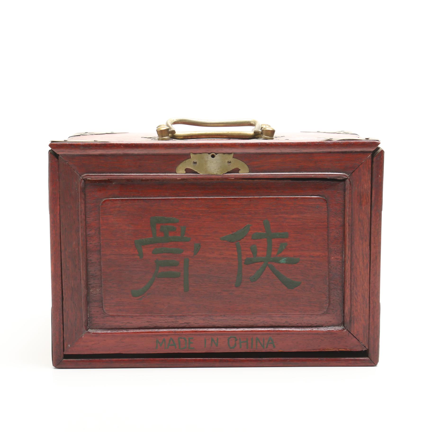 Mahjong Tile Box with Tiles