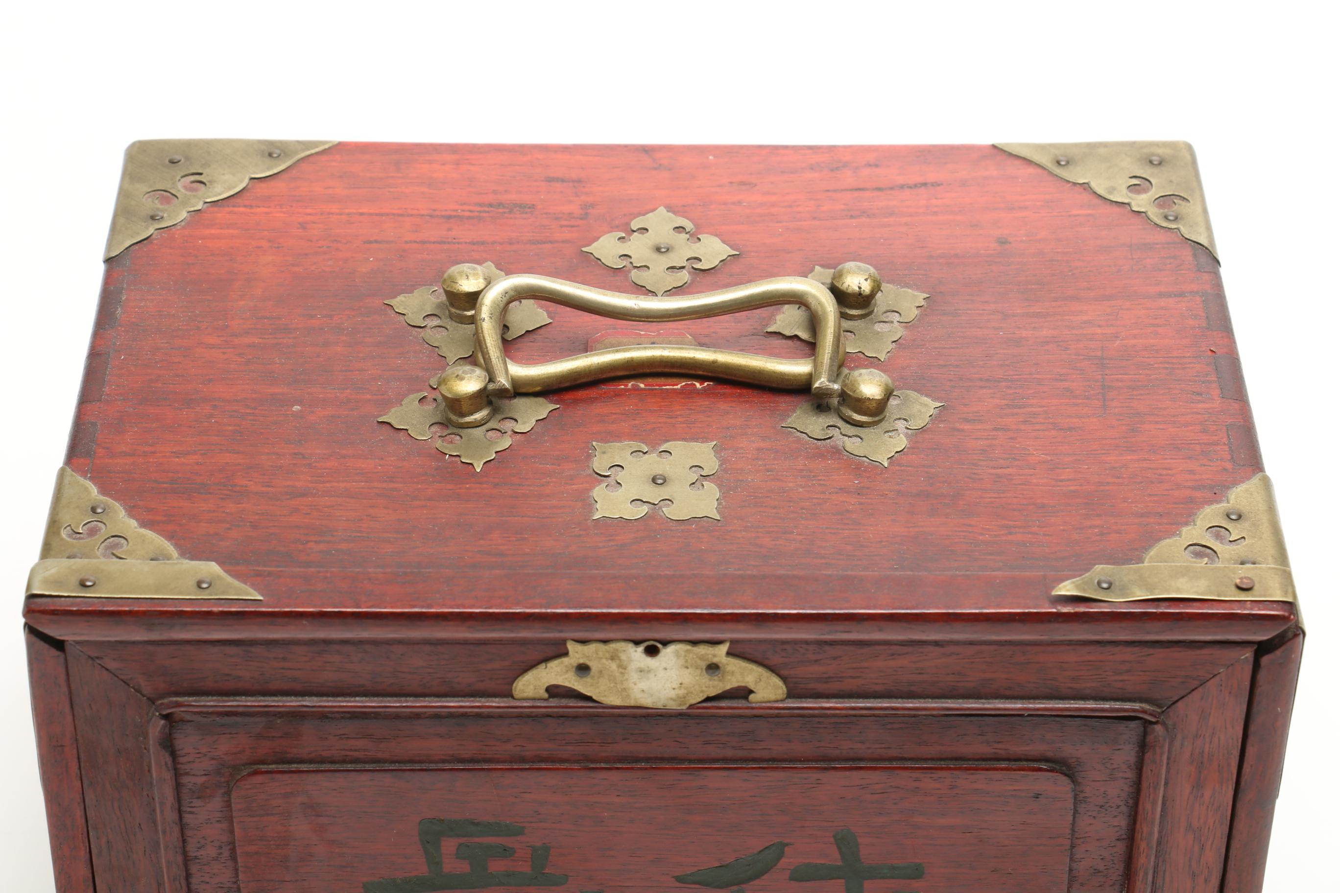 Mahjong Tile Box with Tiles