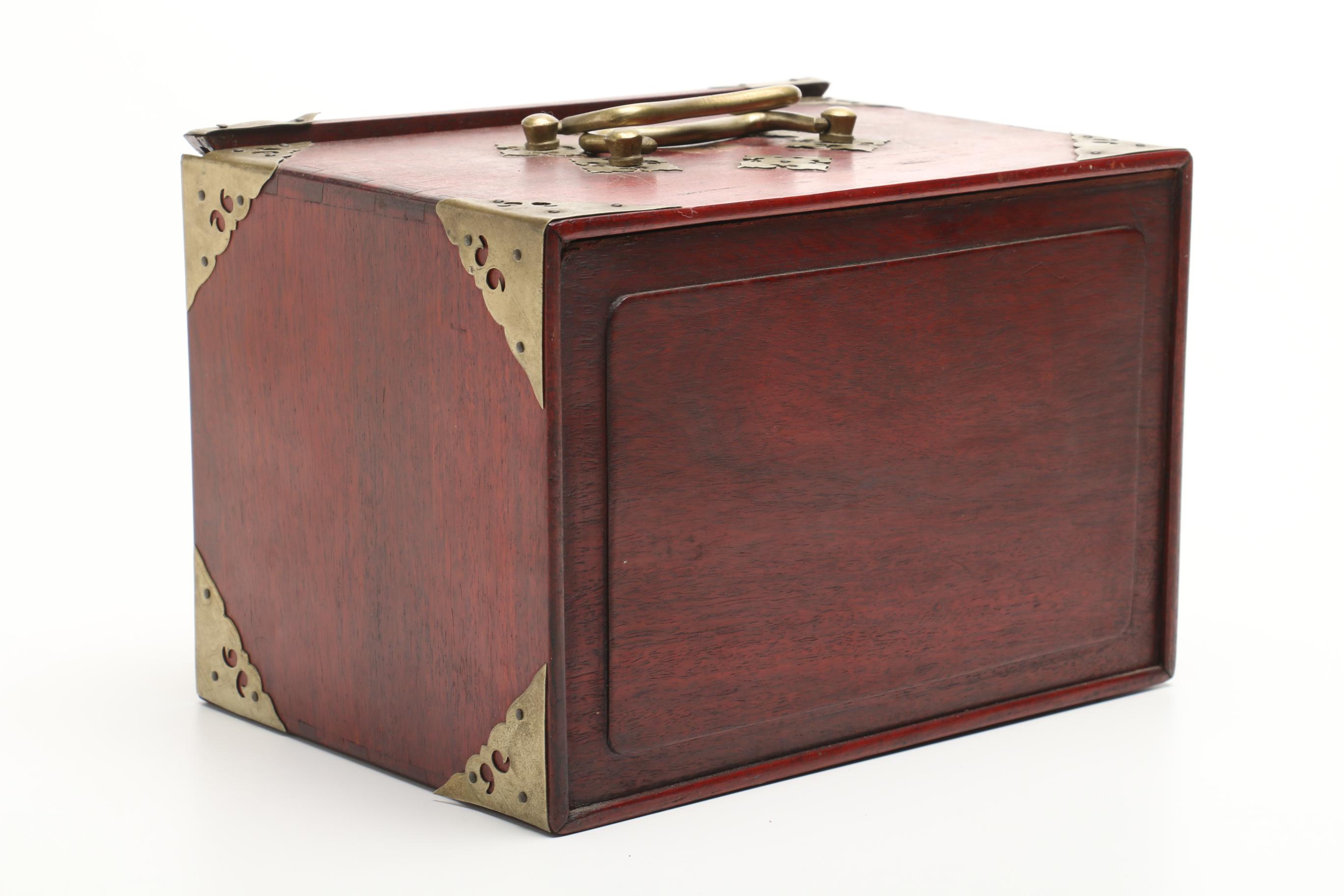 Mahjong Tile Box with Tiles