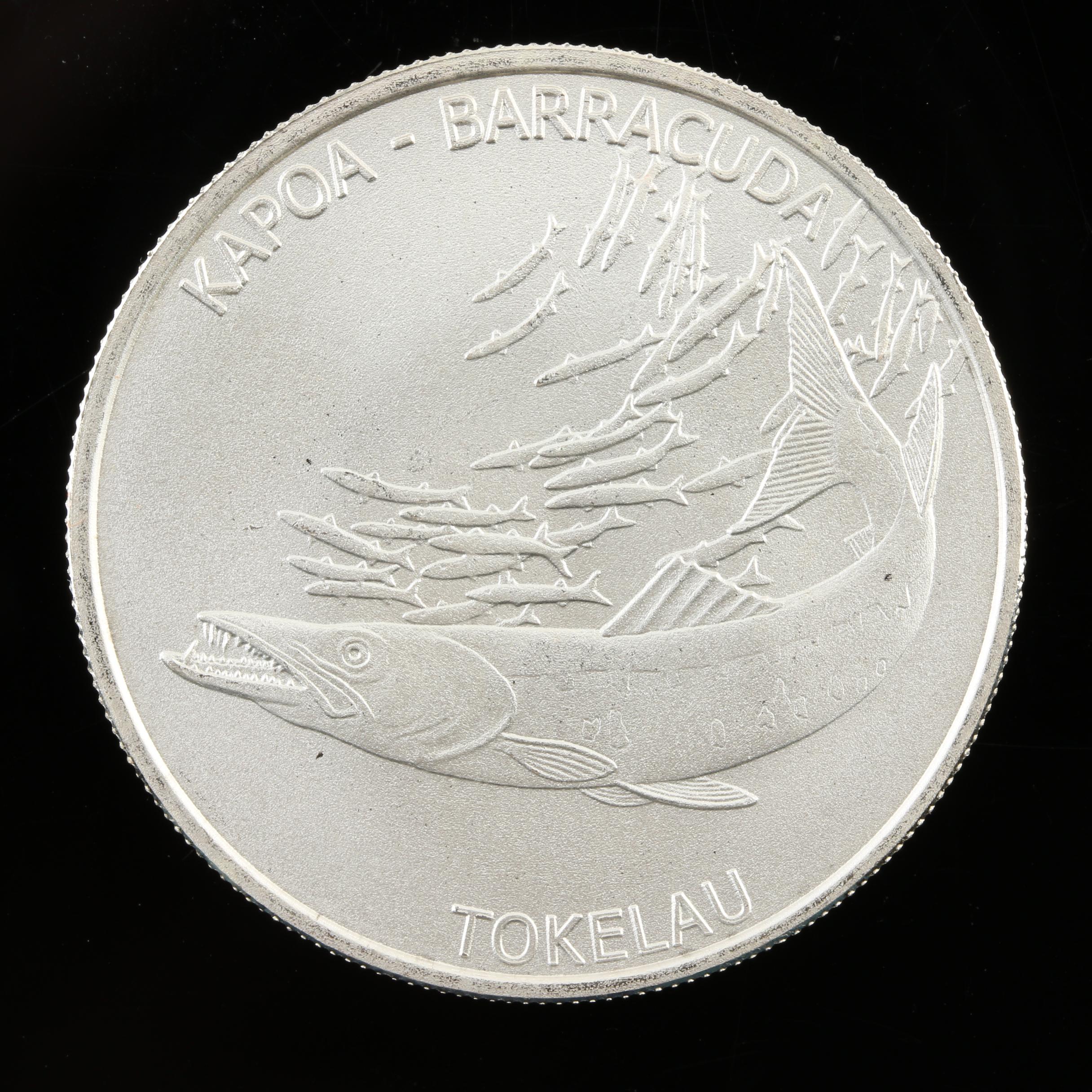 2017 Tokelau $5 Barracuda One-Ounce Silver Coin