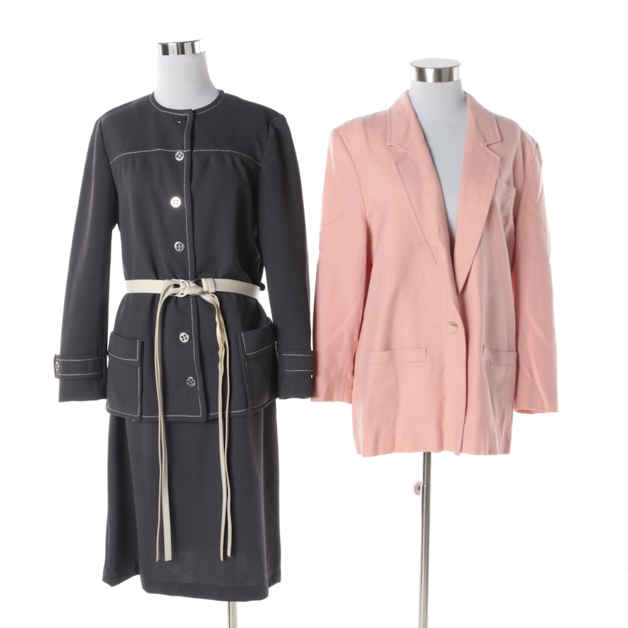 Women's Vintage Butte Knit Skirt Suit and Pendleton Jacket