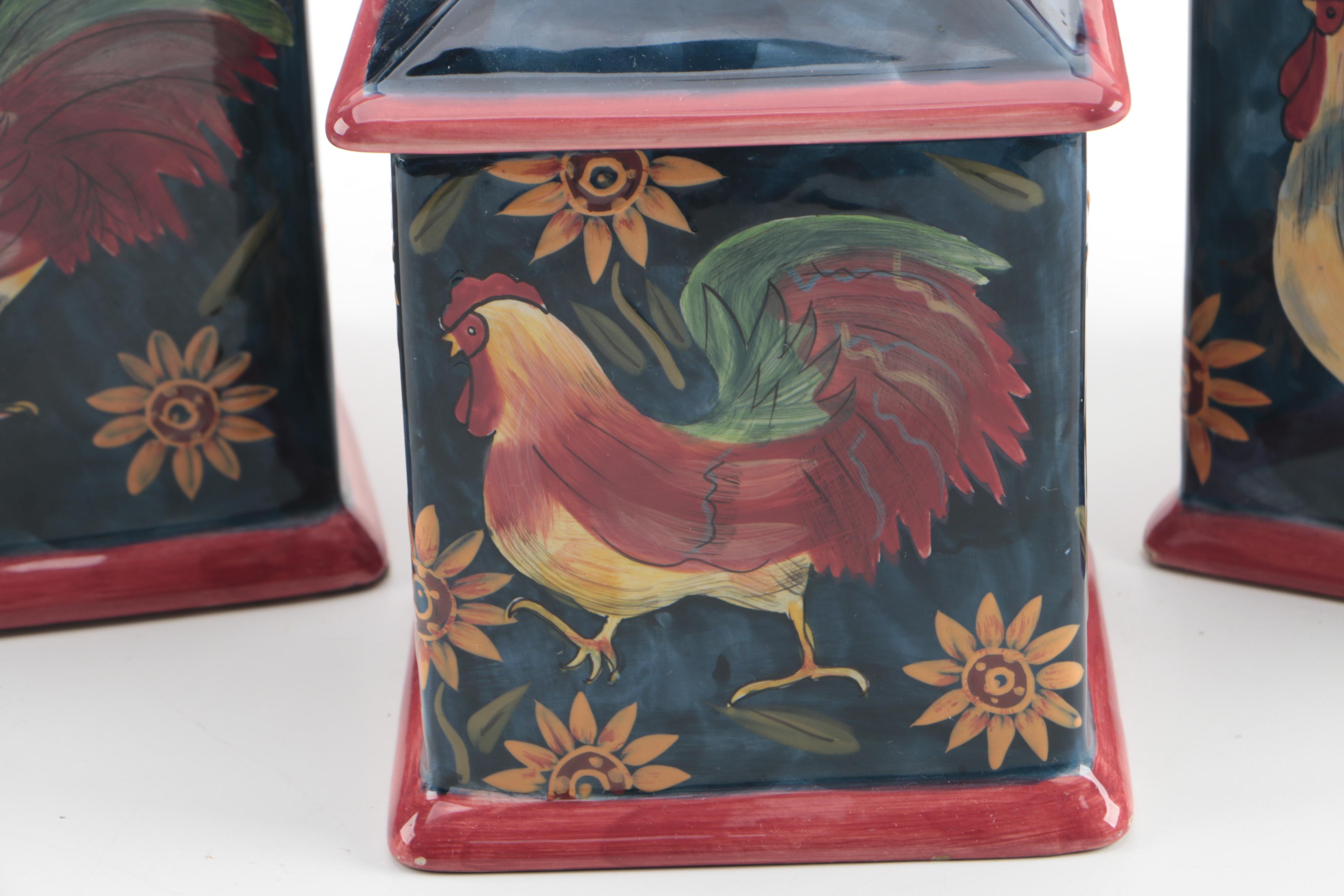 Susan Winget for Certified International "Sunrise" Ceramic Canisters