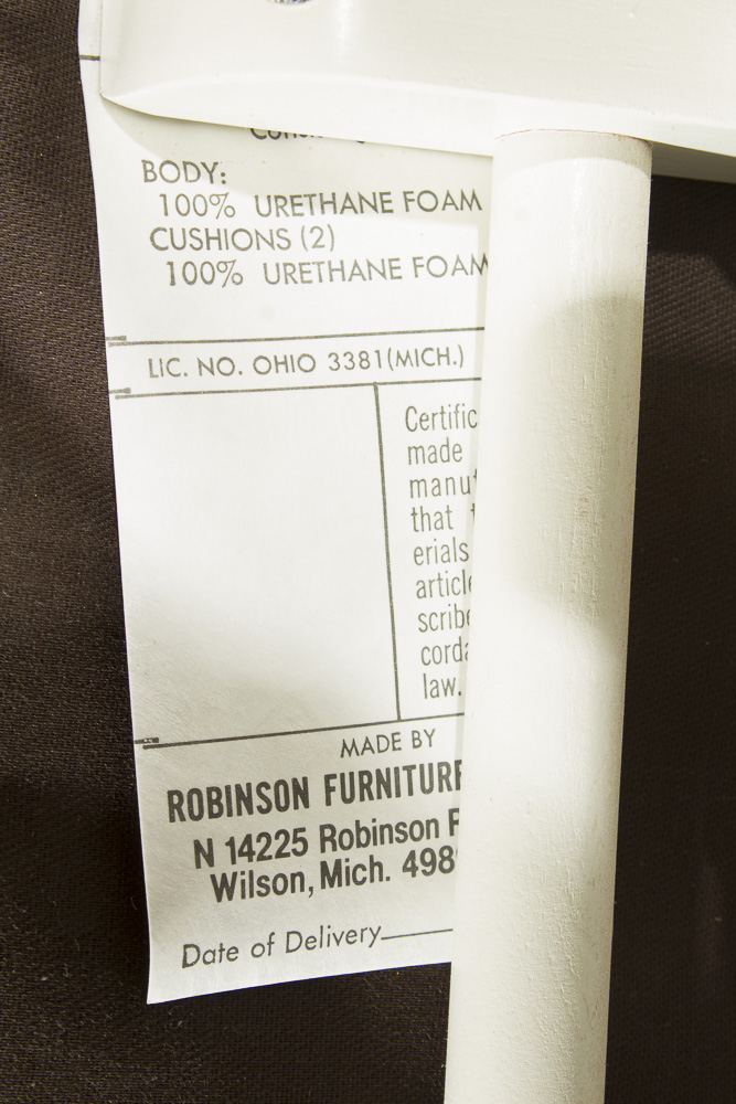 White Painted Wooden Glider with Ottoman by Robinson Furniture