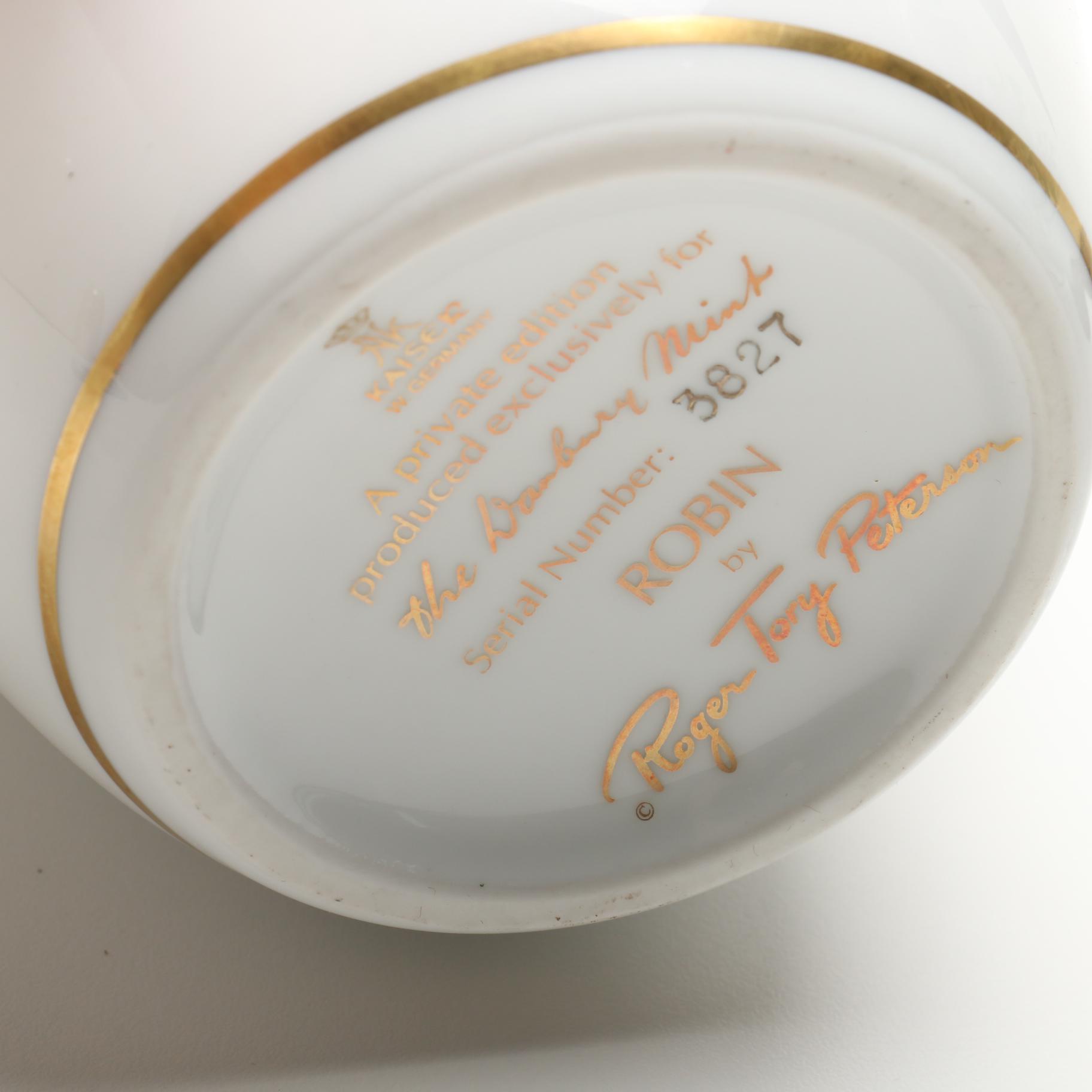 Roger Tory Perterson Hand Painted Porcelain Vases for The Danbury Mint